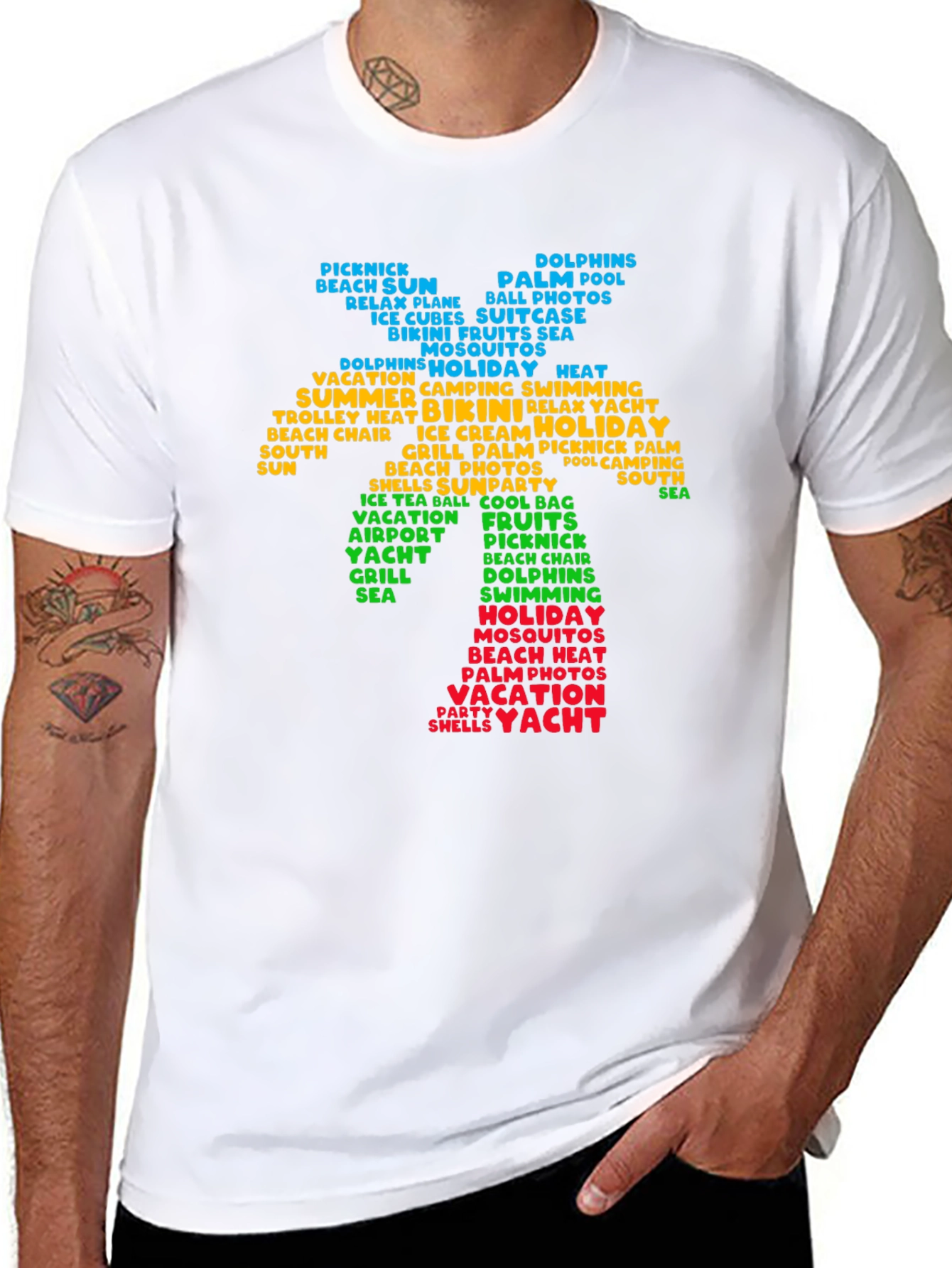 Summer Vacation Word Art Tee