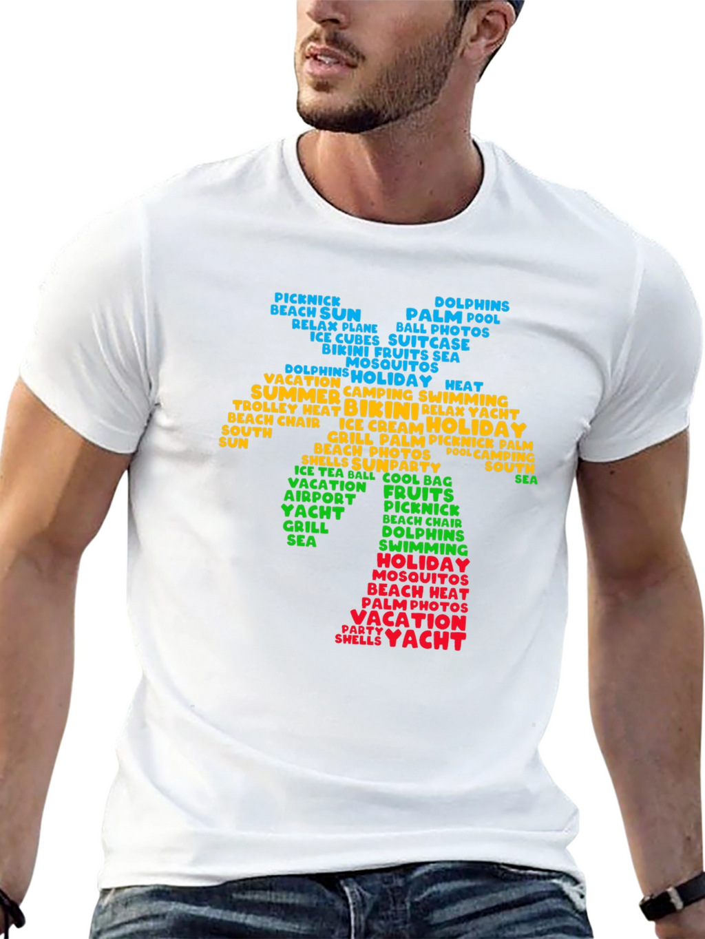 Summer Vacation Word Art Tee