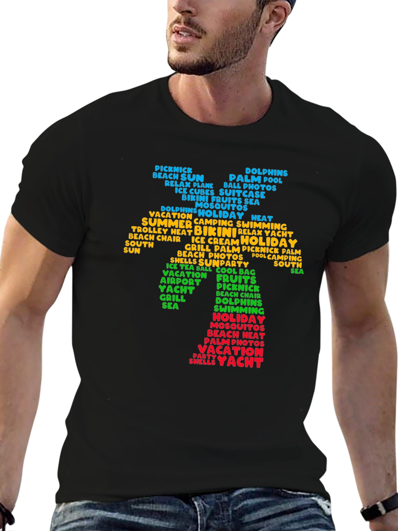 Summer Vacation Word Art Tee