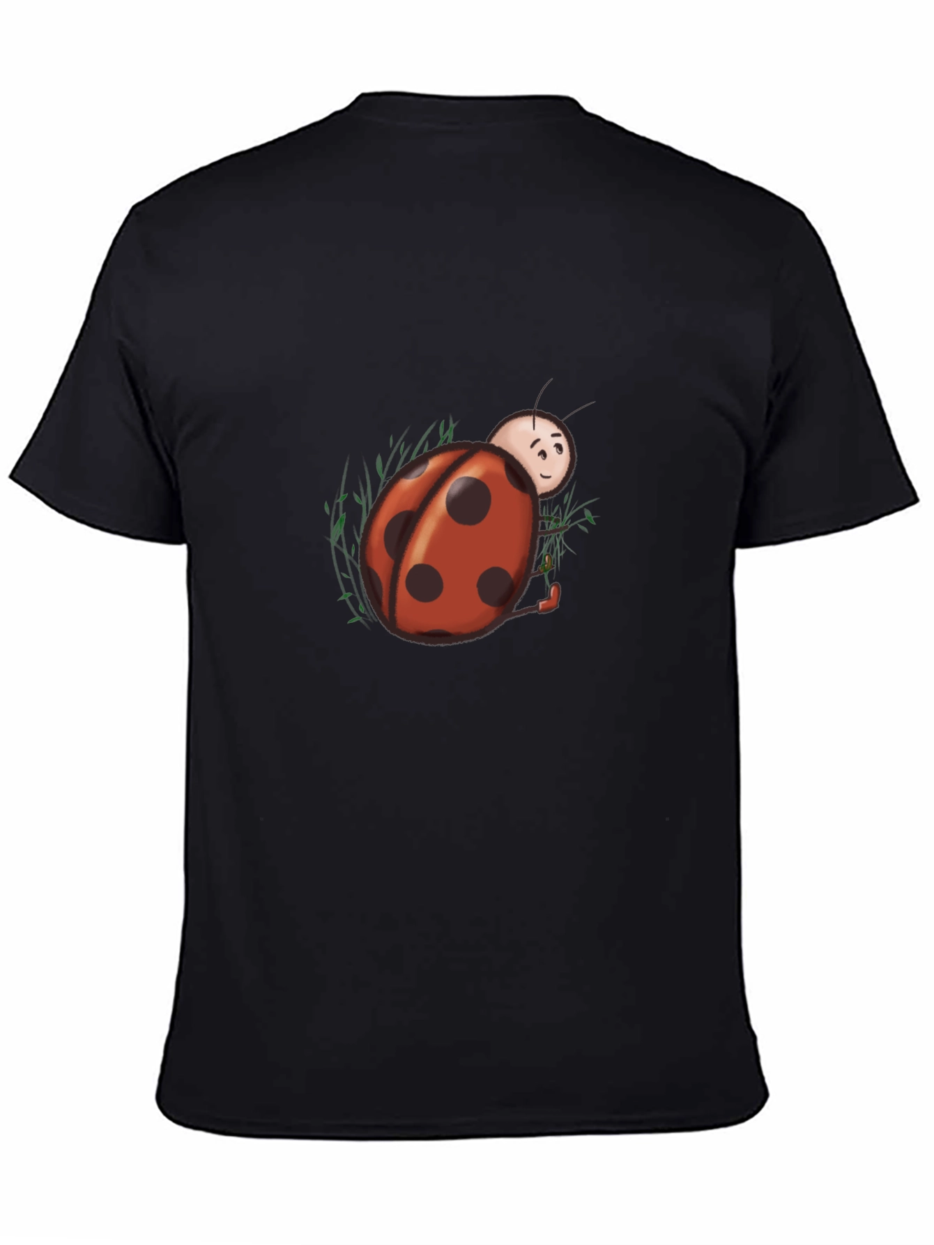 Ladybug Graphic Tee - Black Cotton Blend