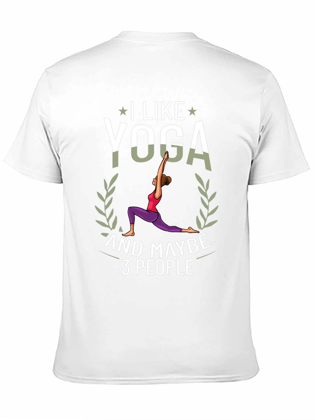 I Like Yoga and Maybe 3 People Black T-Shirt