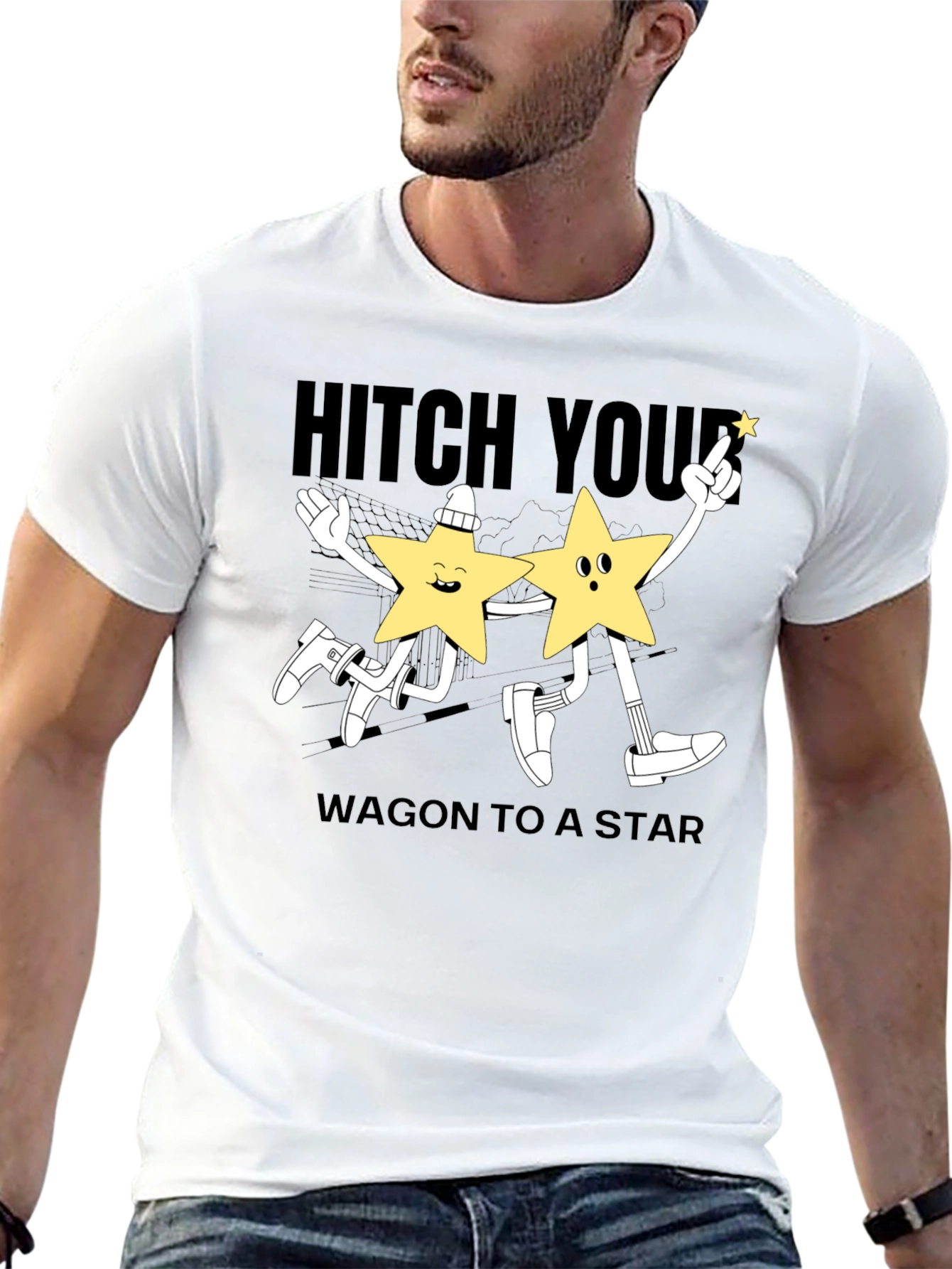 Hitch Your Wagon to a Star Graphic T-Shirt