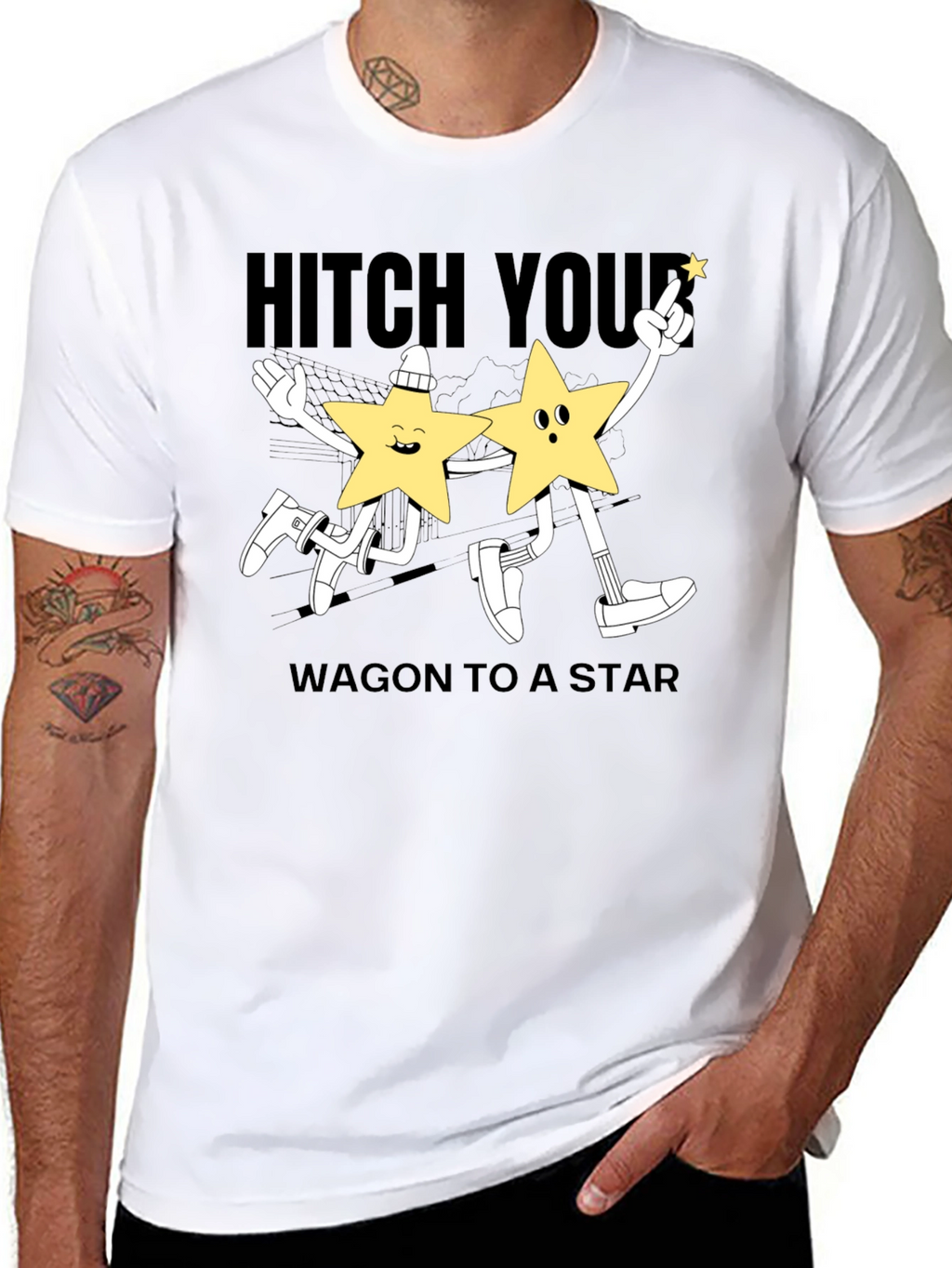 Hitch Your Wagon to a Star Graphic T-Shirt