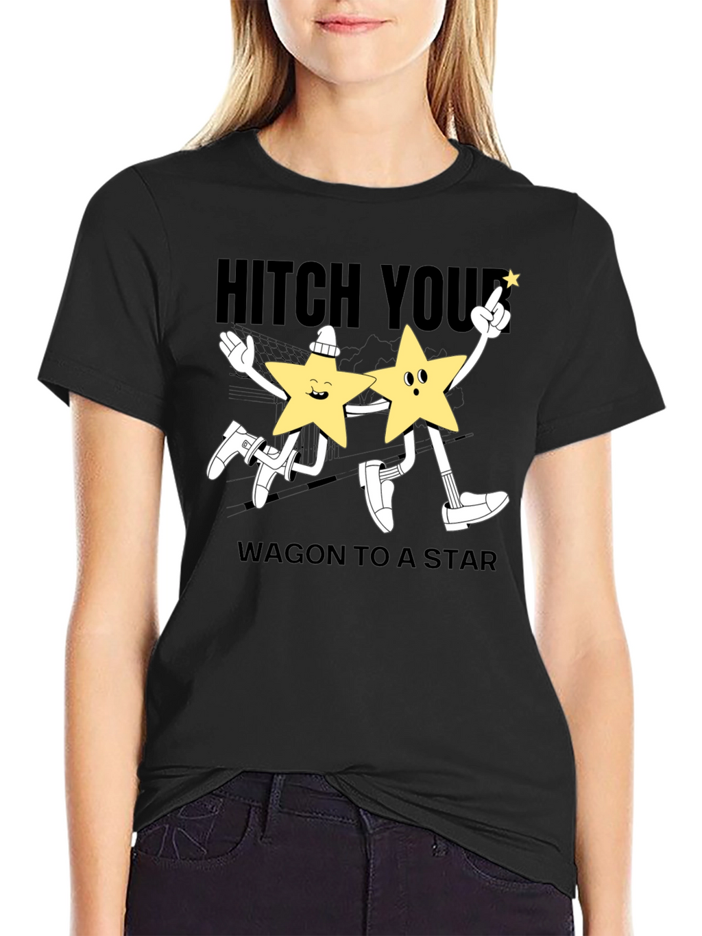 Hitch Your Wagon to a Star Graphic T-Shirt