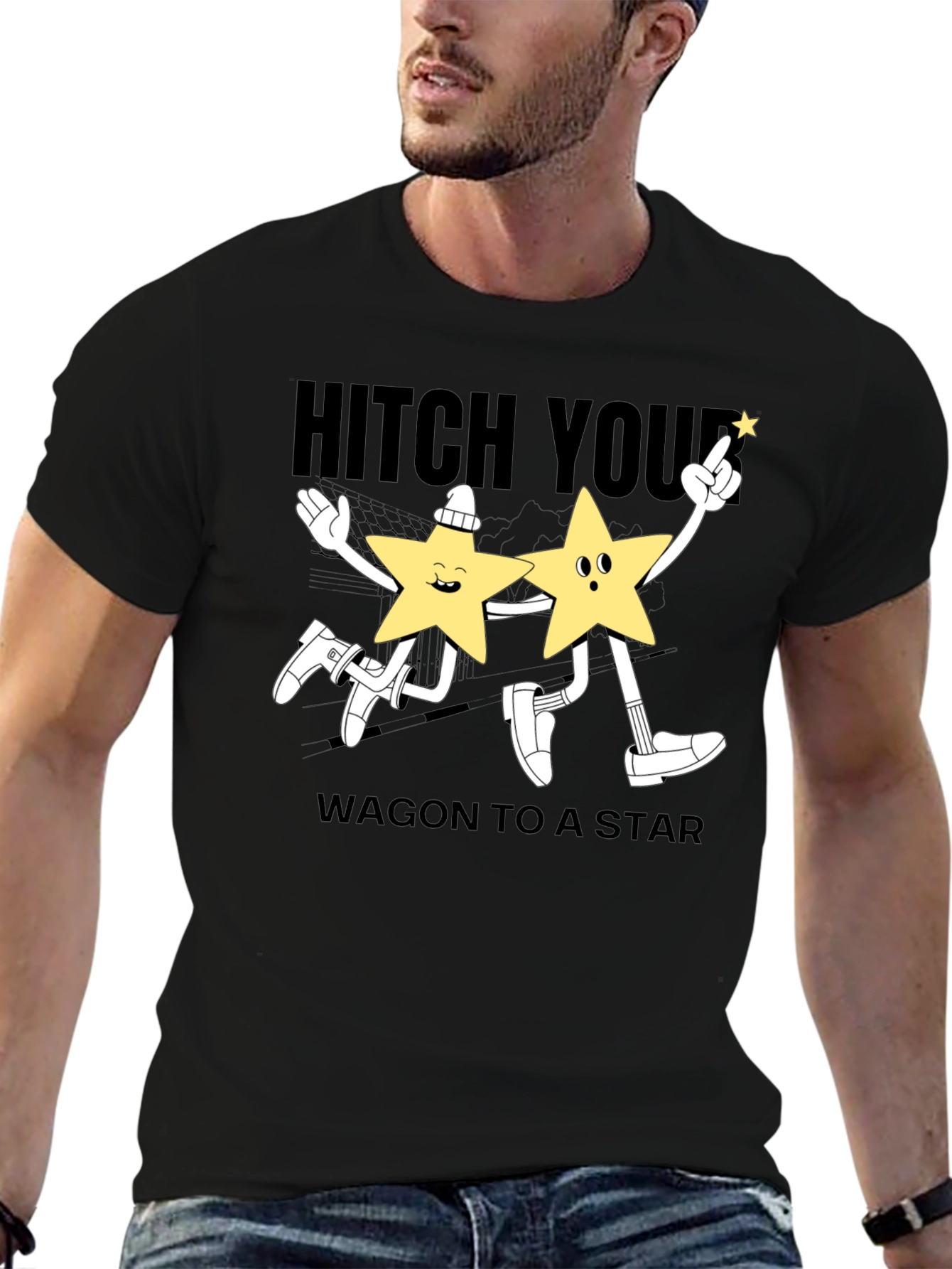 Hitch Your Wagon to a Star Graphic T-Shirt
