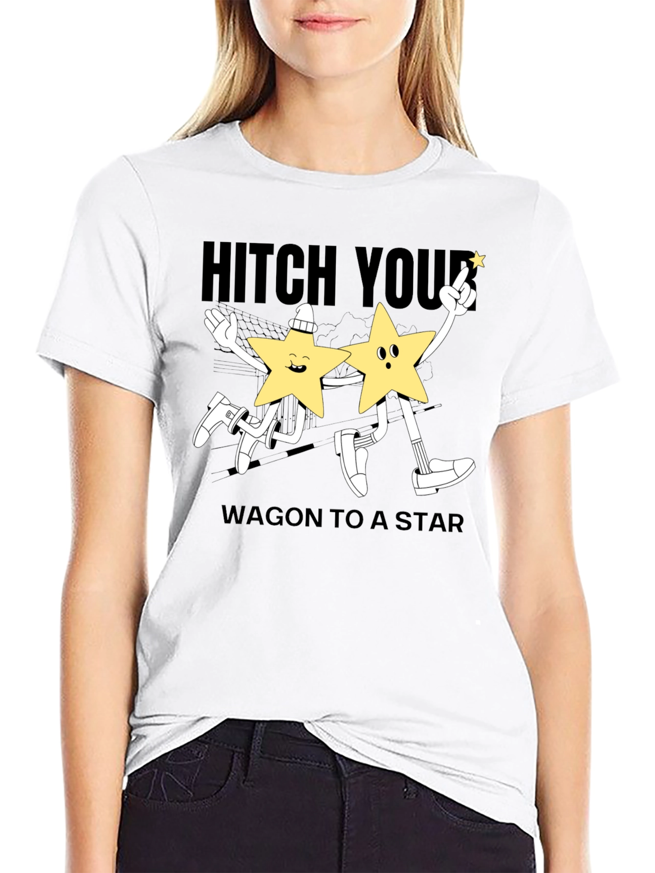 Hitch Your Wagon to a Star Graphic T-Shirt