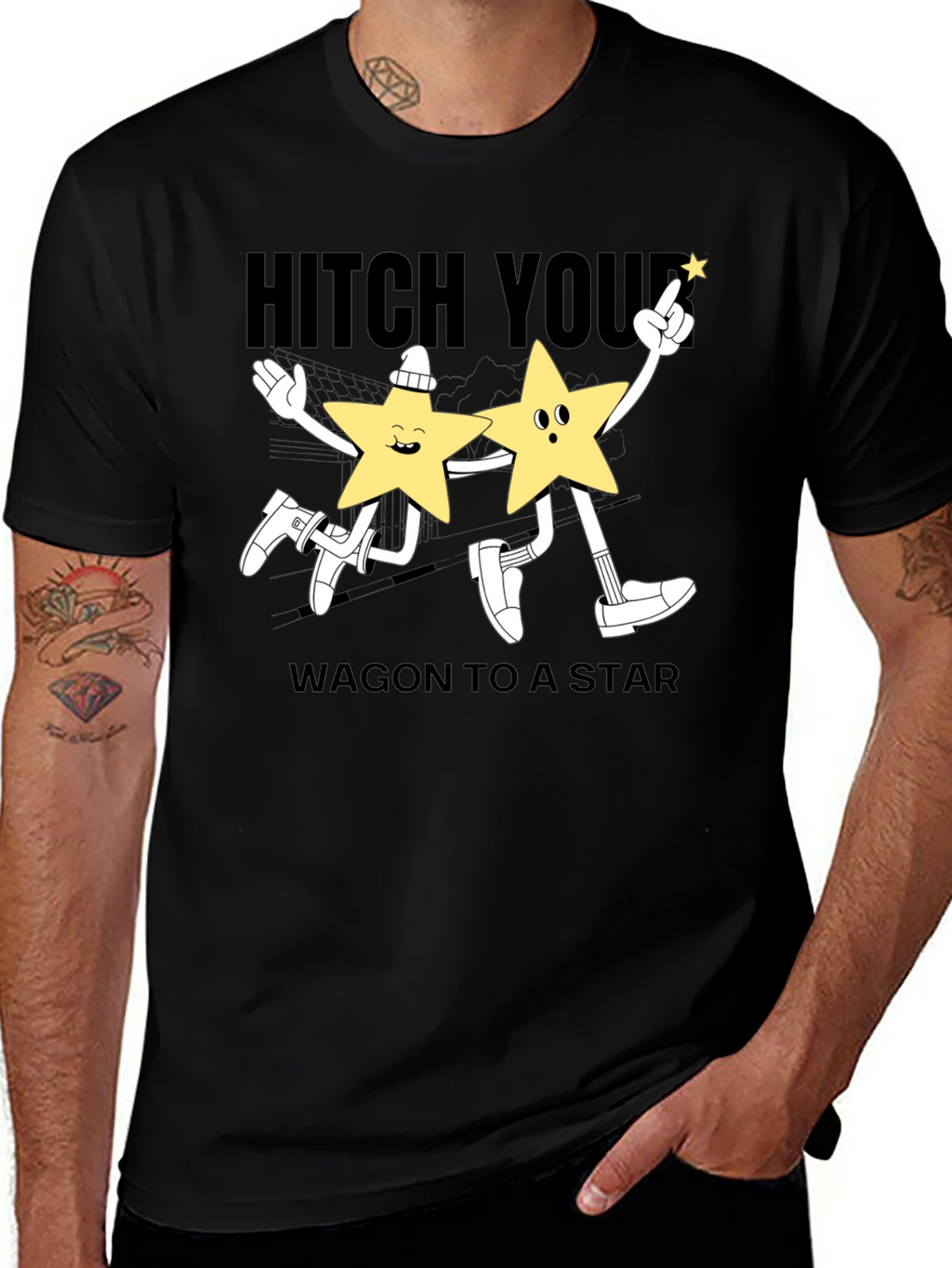 Hitch Your Wagon to a Star Graphic T-Shirt