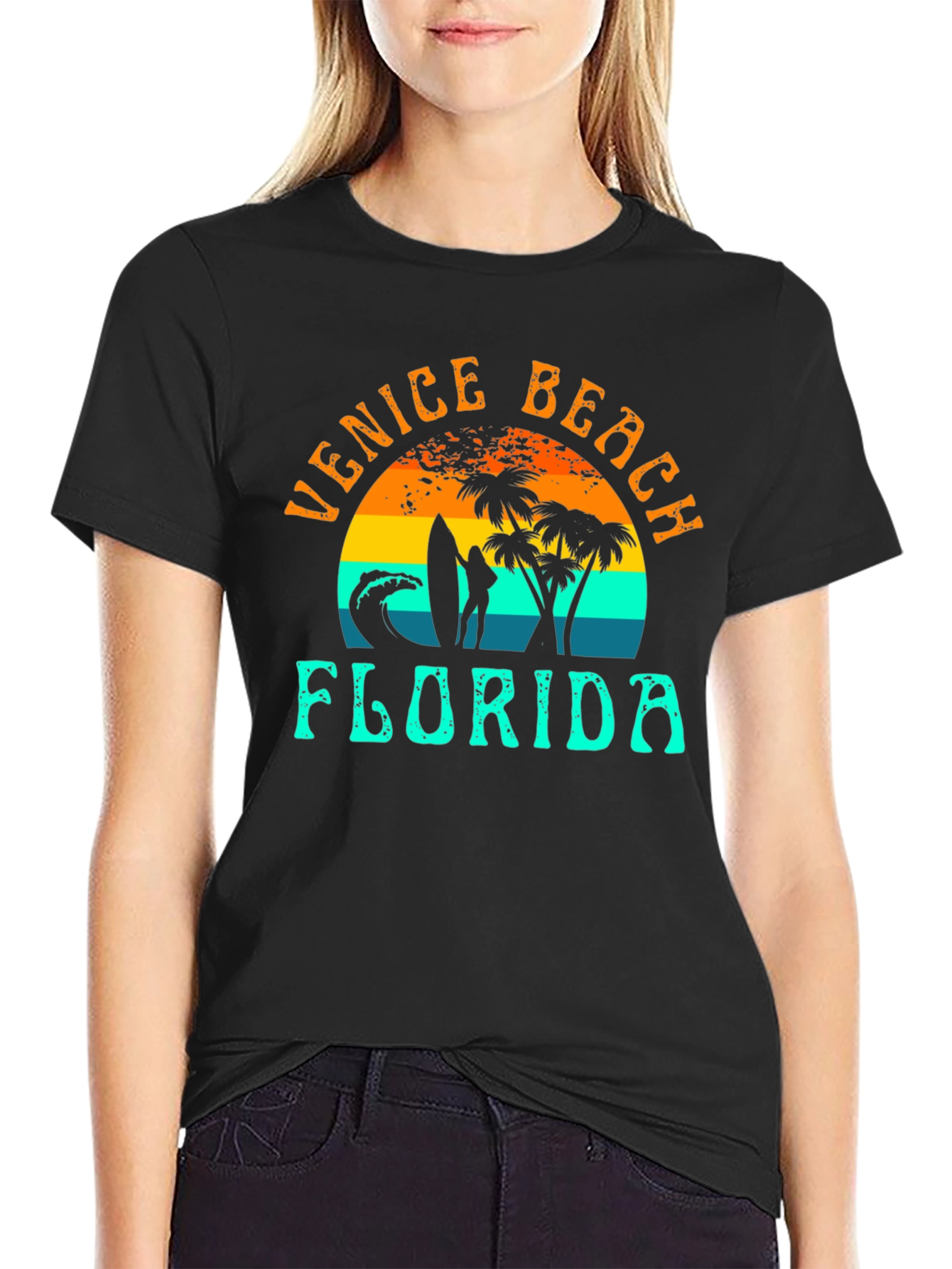 Venice Beach Florida T-Shirt - Palm Tree Graphic Tee