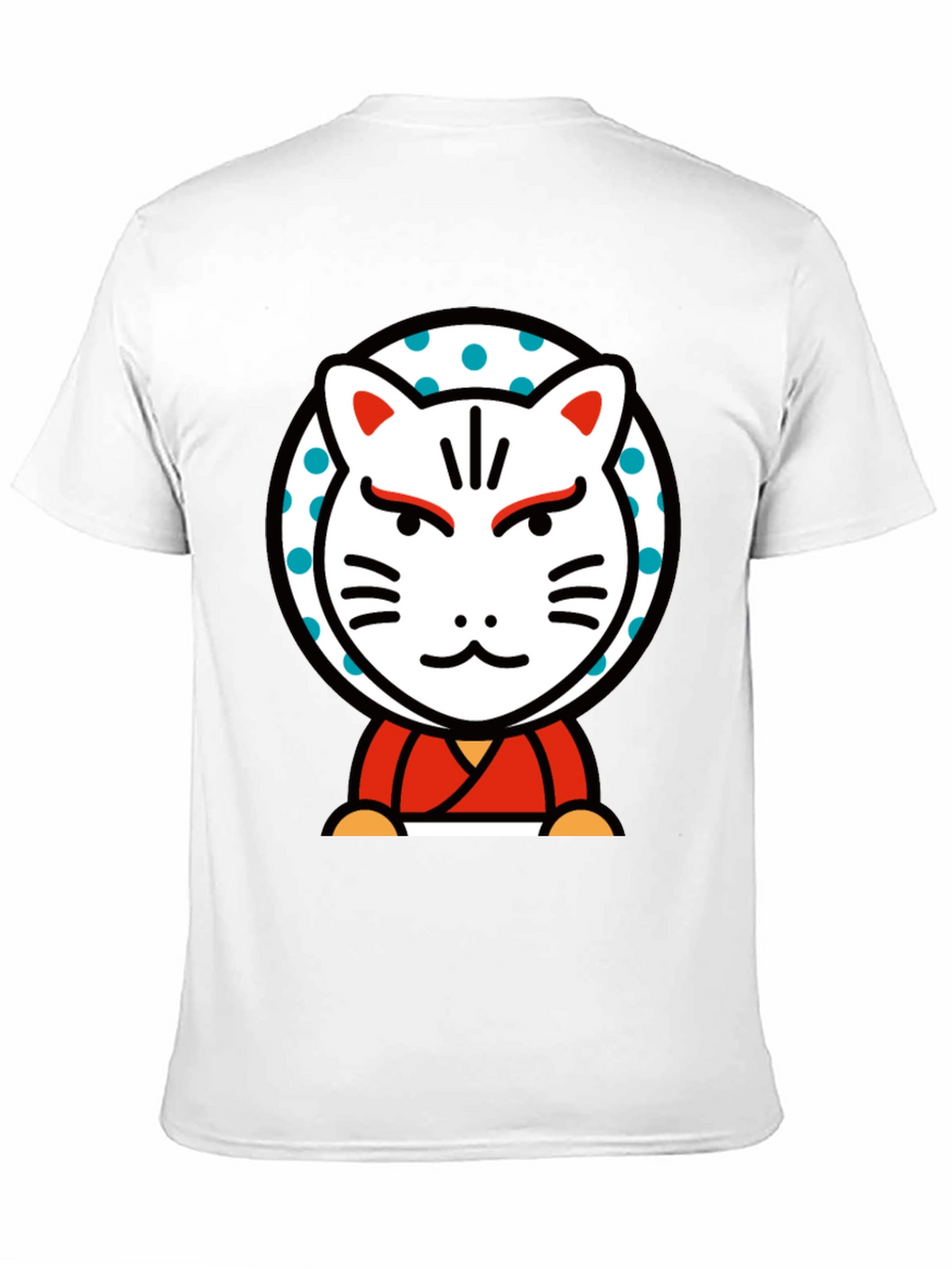 Maneki Neko Lucky Cat Graphic Tee - Black