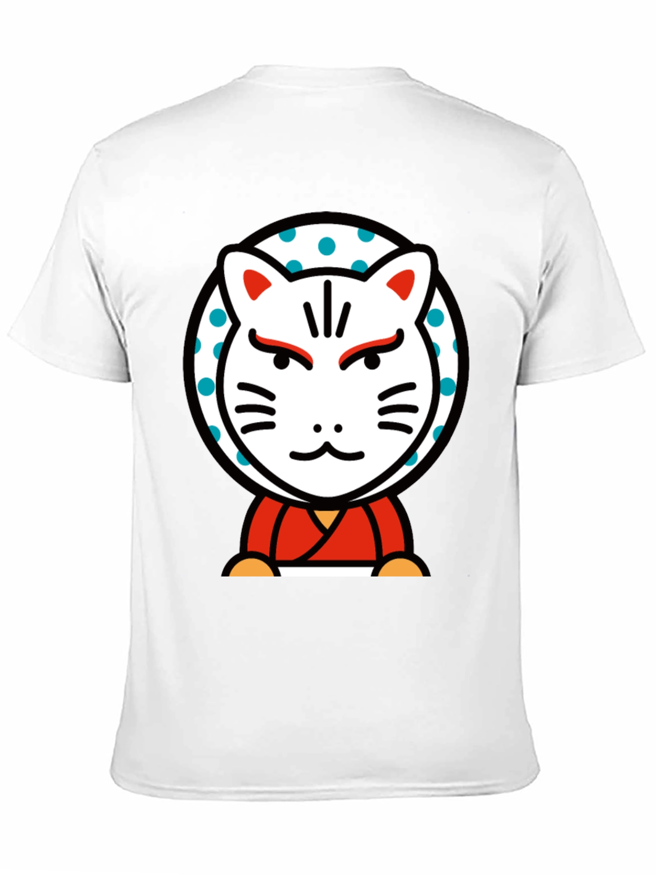 Maneki Neko Lucky Cat Graphic Tee - Black
