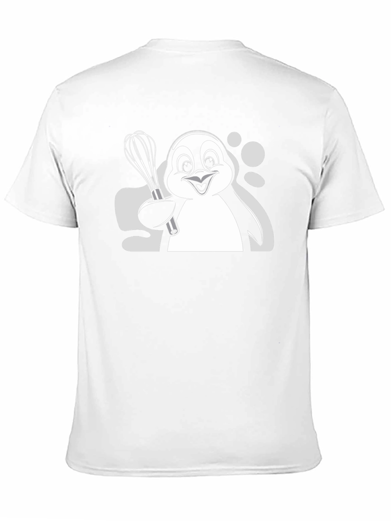 Penguin Chef Whisk Graphic T-Shirt - Black Cotton Blend