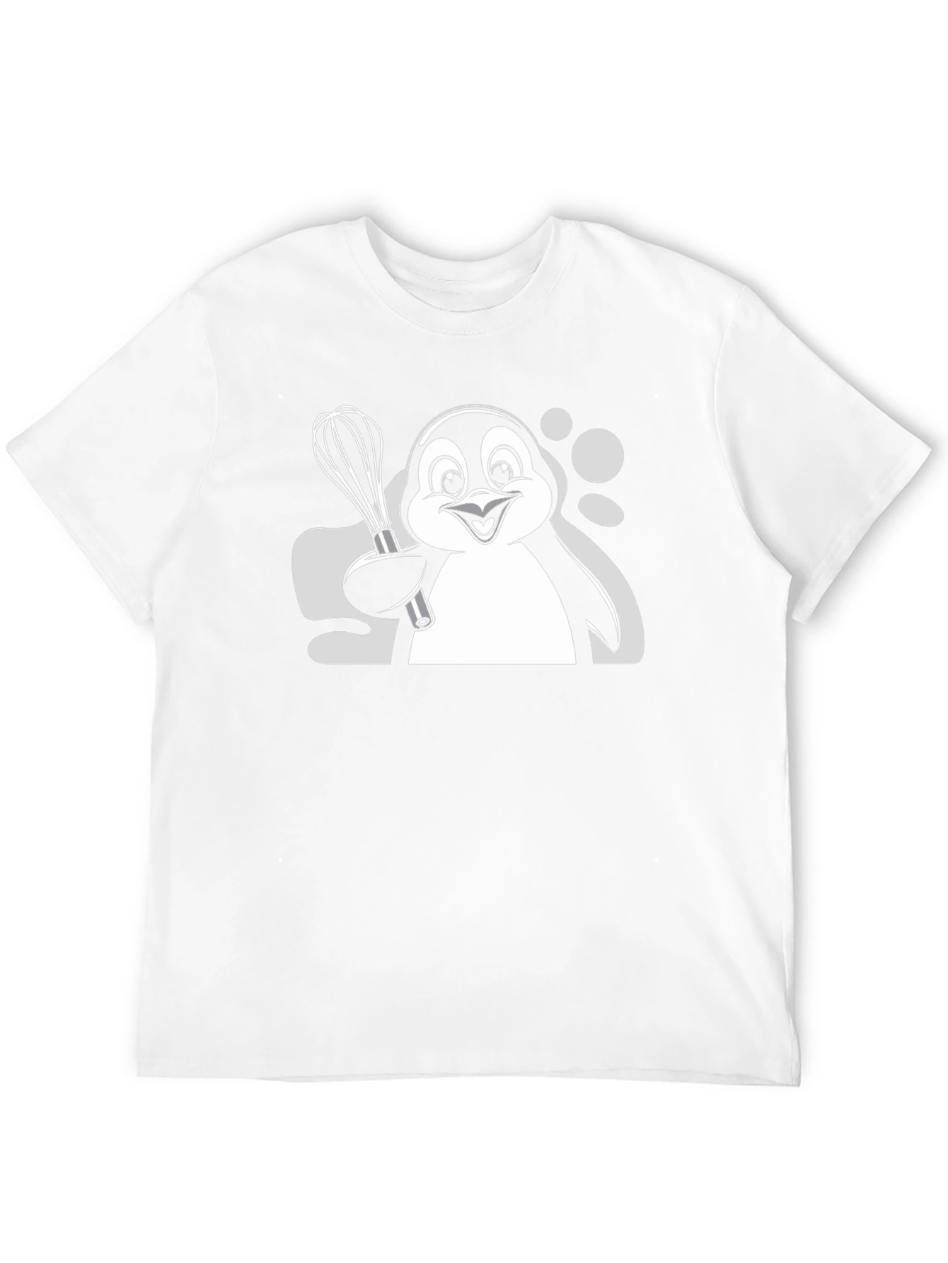 Penguin Chef Whisk Graphic T-Shirt - Black Cotton Blend