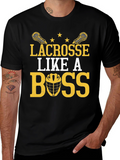 Lacrosse Like A Boss Graphic T-Shirt