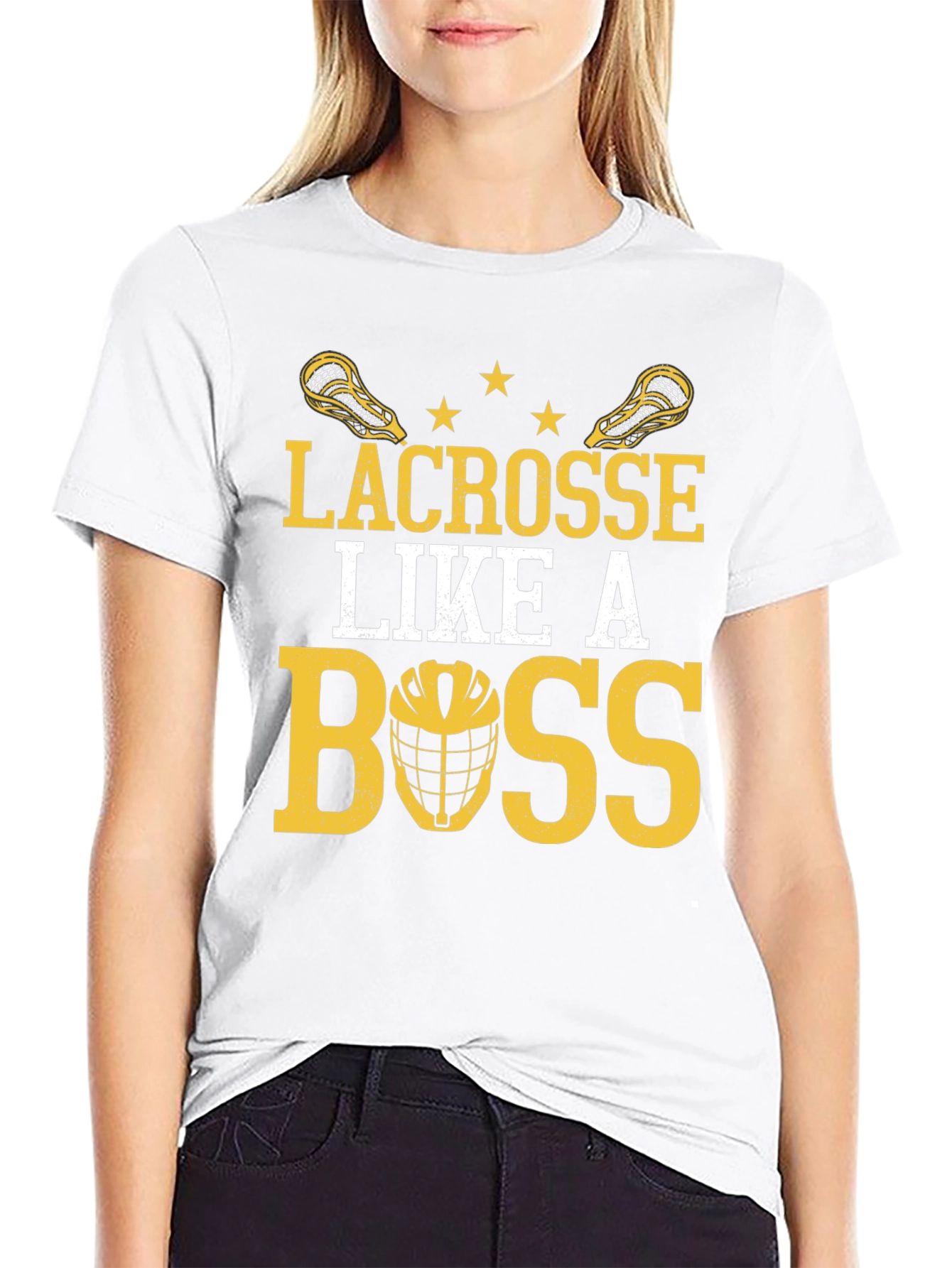 Lacrosse Like A Boss Graphic T-Shirt
