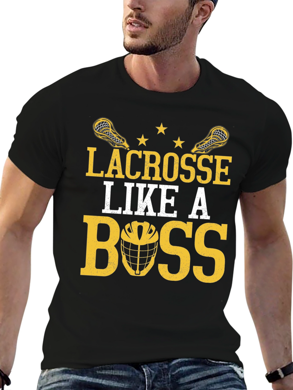 Lacrosse Like A Boss Graphic T-Shirt