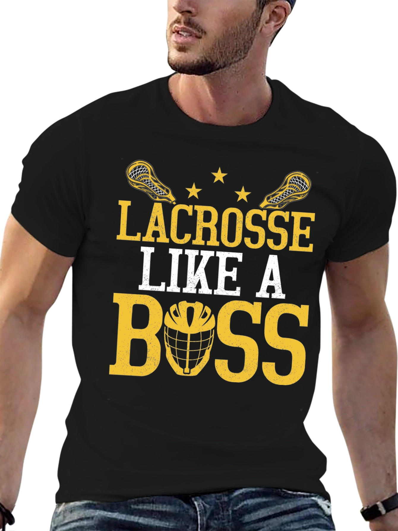 Lacrosse Like A Boss Graphic T-Shirt