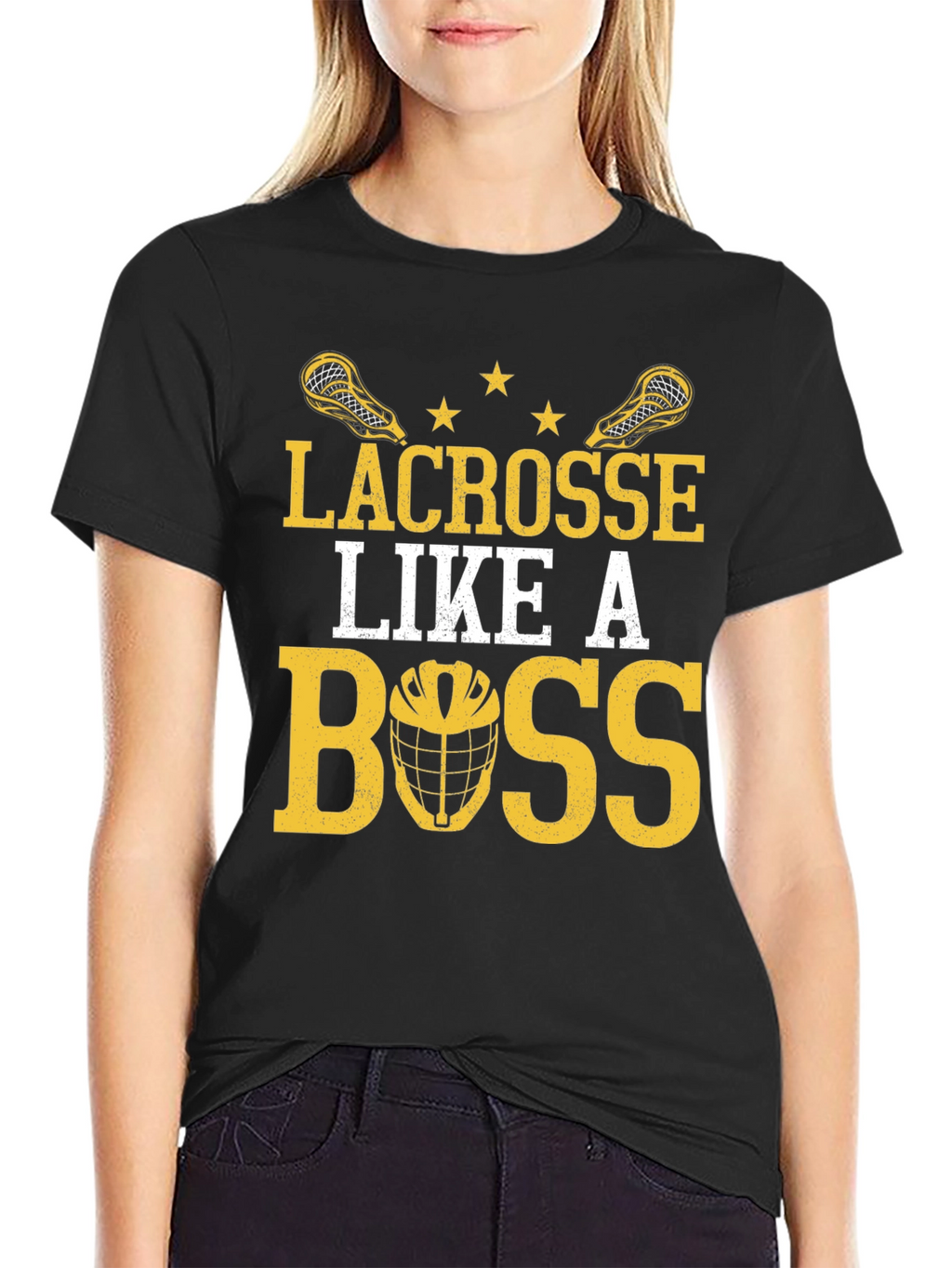 Lacrosse Like A Boss Graphic T-Shirt