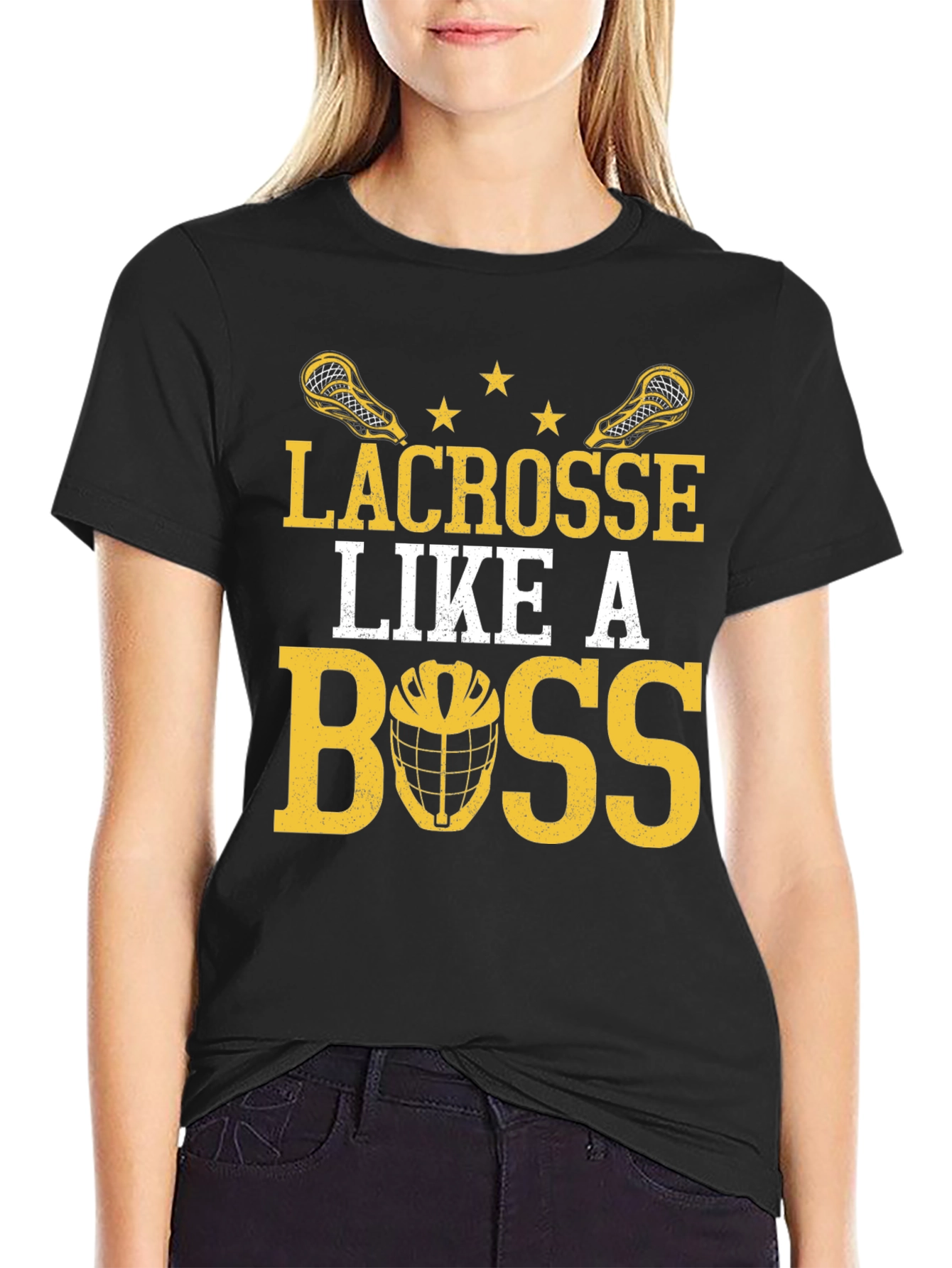 Lacrosse Like A Boss Graphic T-Shirt