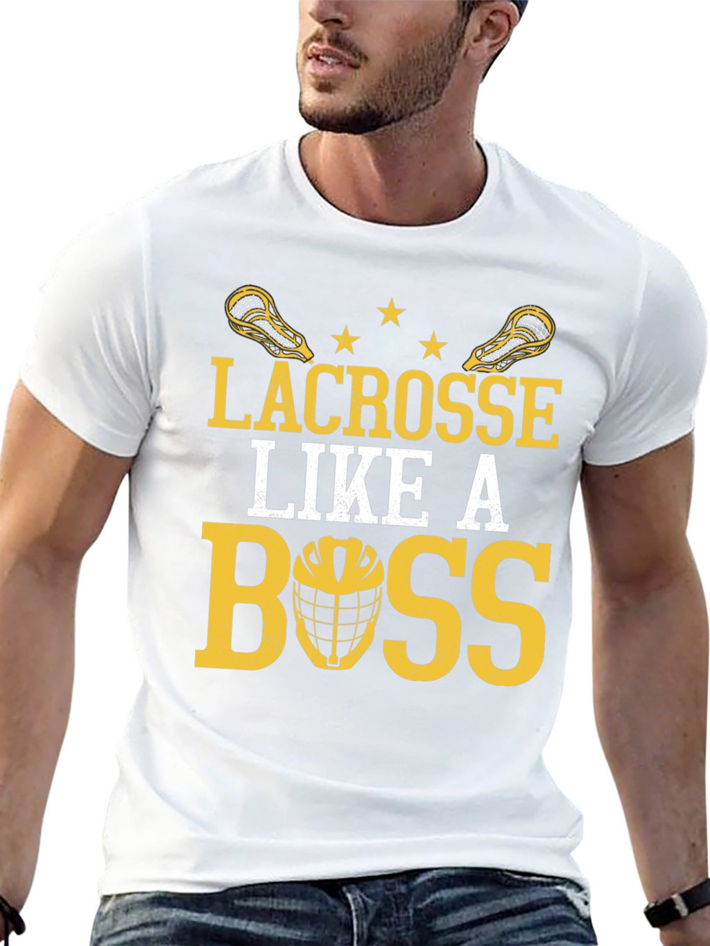 Lacrosse Like A Boss Graphic T-Shirt