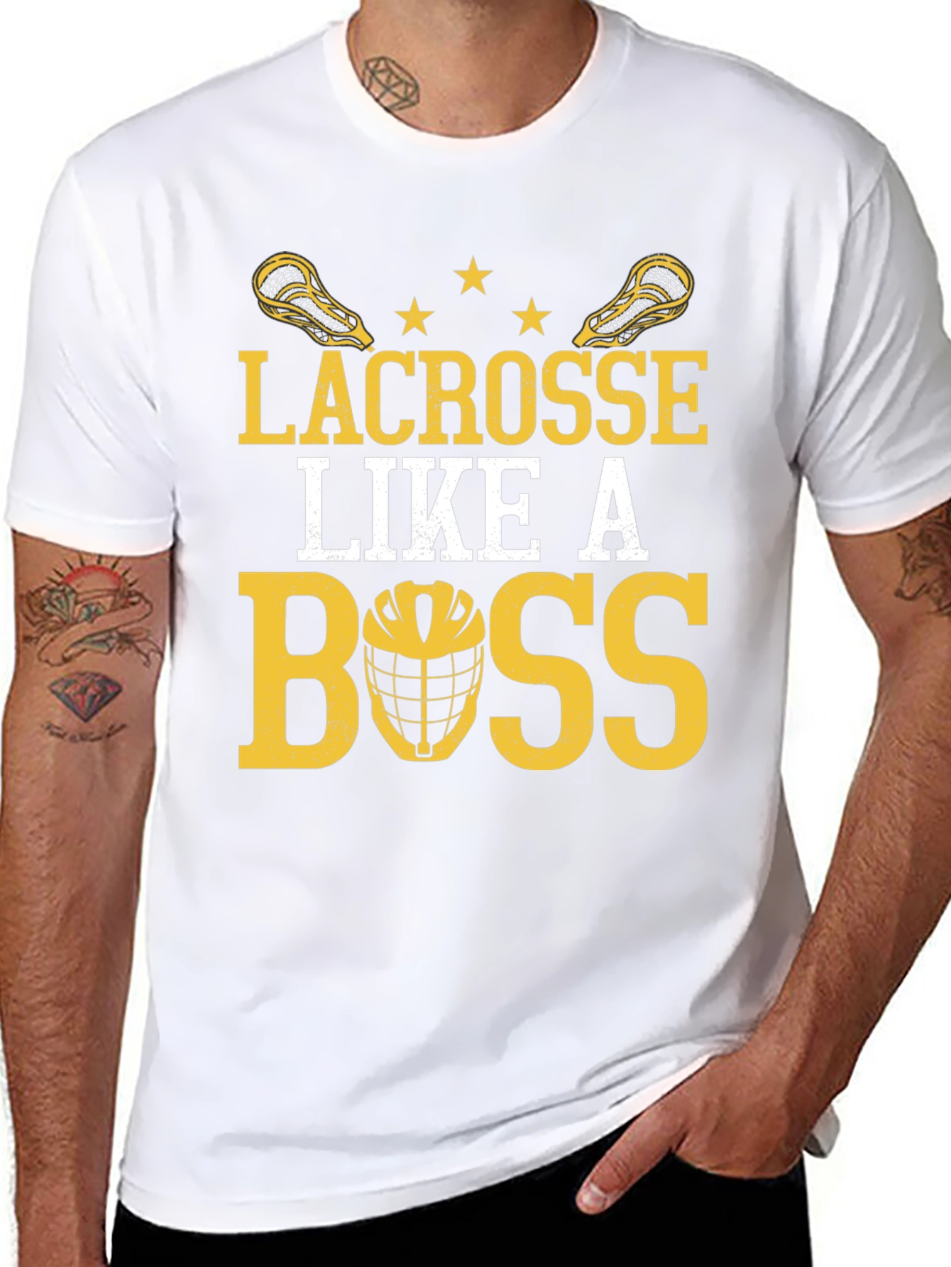 Lacrosse Like A Boss Graphic T-Shirt
