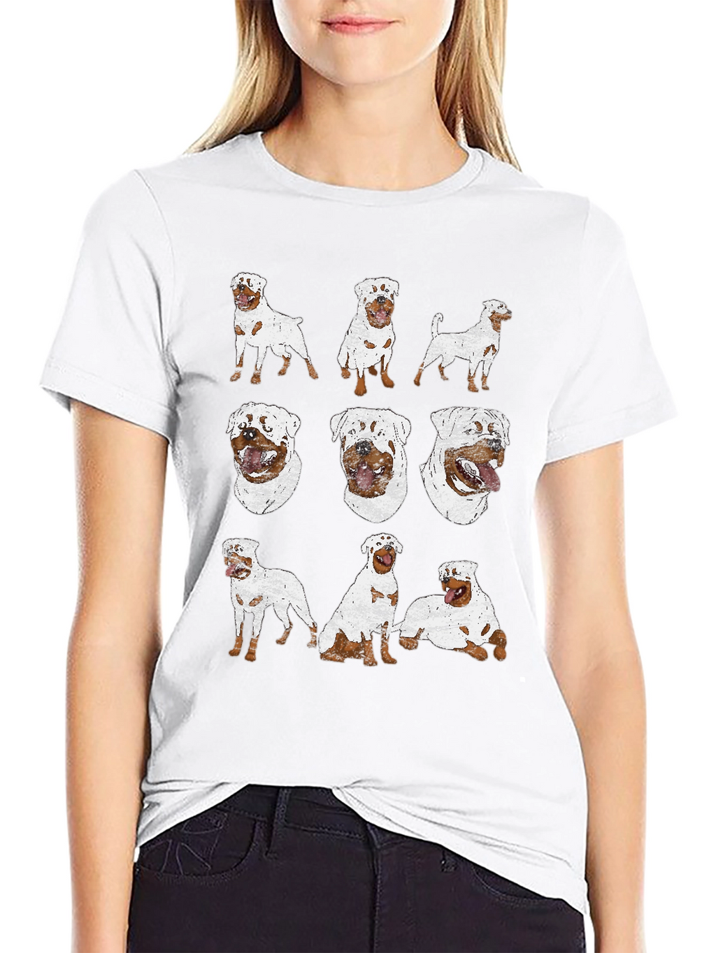Rottweiler Dog Print T-Shirt
