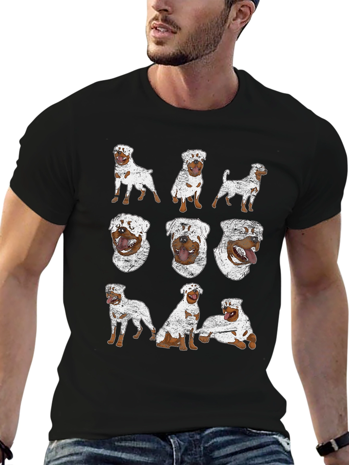 Rottweiler Dog Print T-Shirt