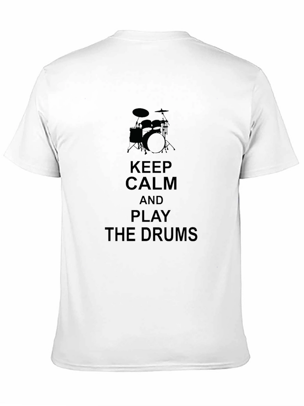 Keep Calm and Play Drums T-Shirt - Black