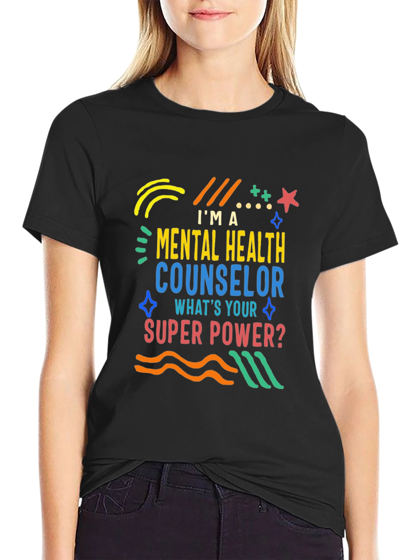 Mental Health Counselor T-Shirt - Superpower Design