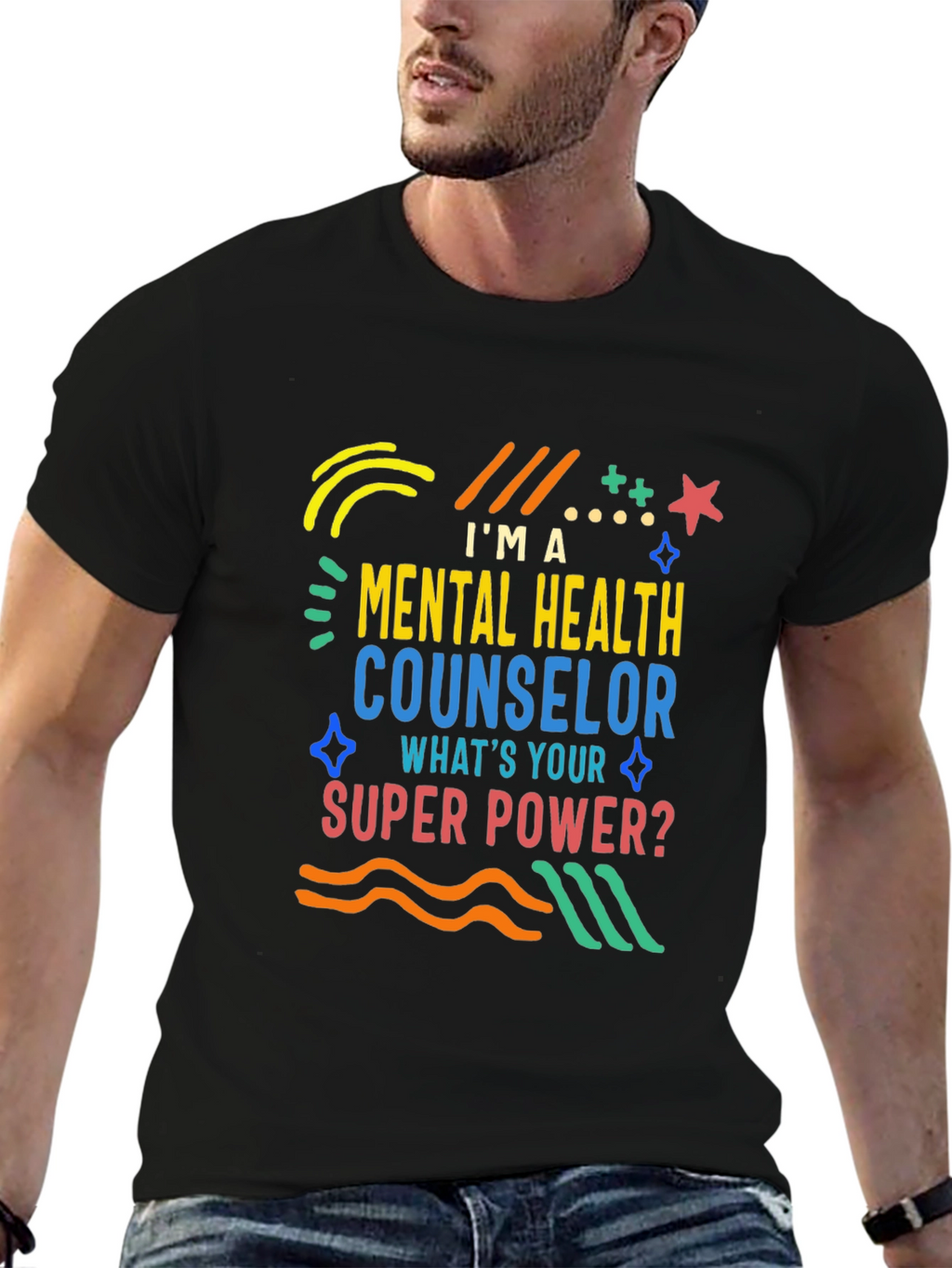 Mental Health Counselor T-Shirt - Superpower Design