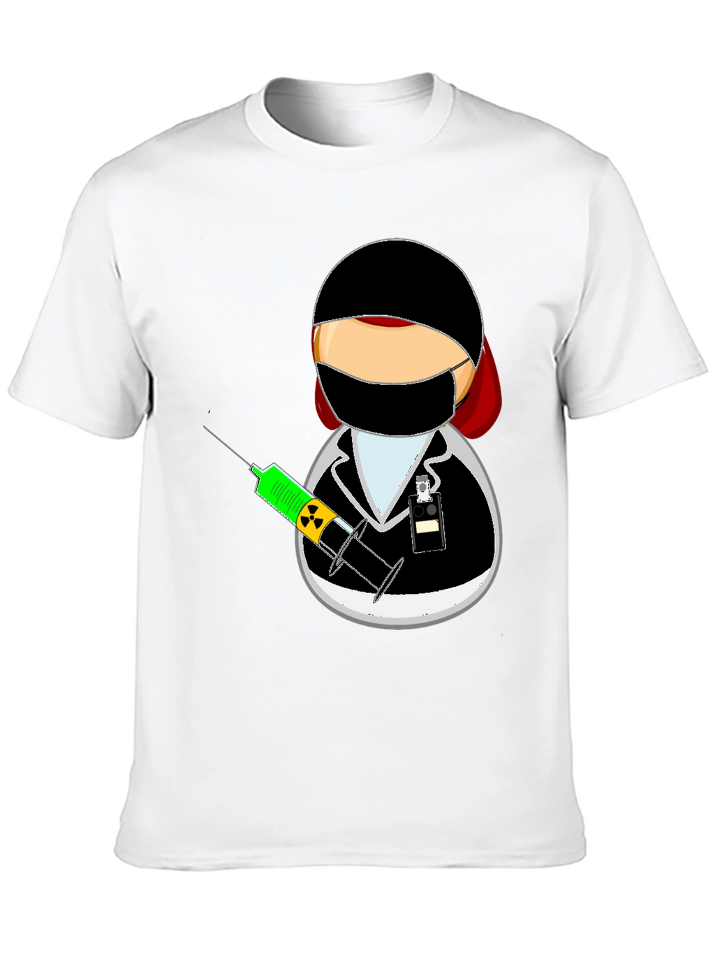 Doctor Cartoon Black T-Shirt