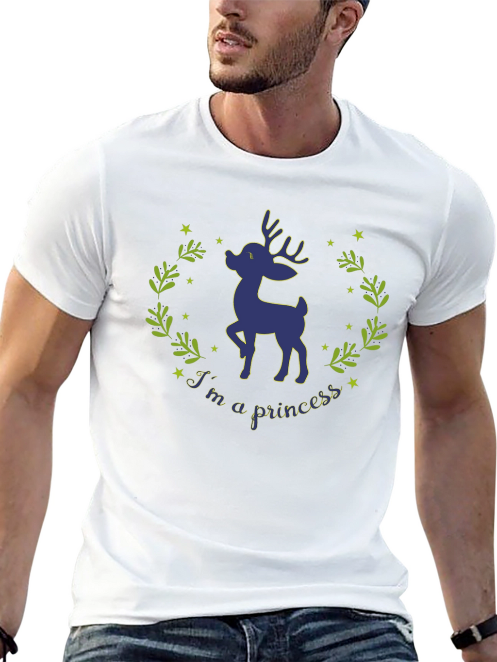 Deer Princess Graphic T-Shirt - Whimsical Nature Tee