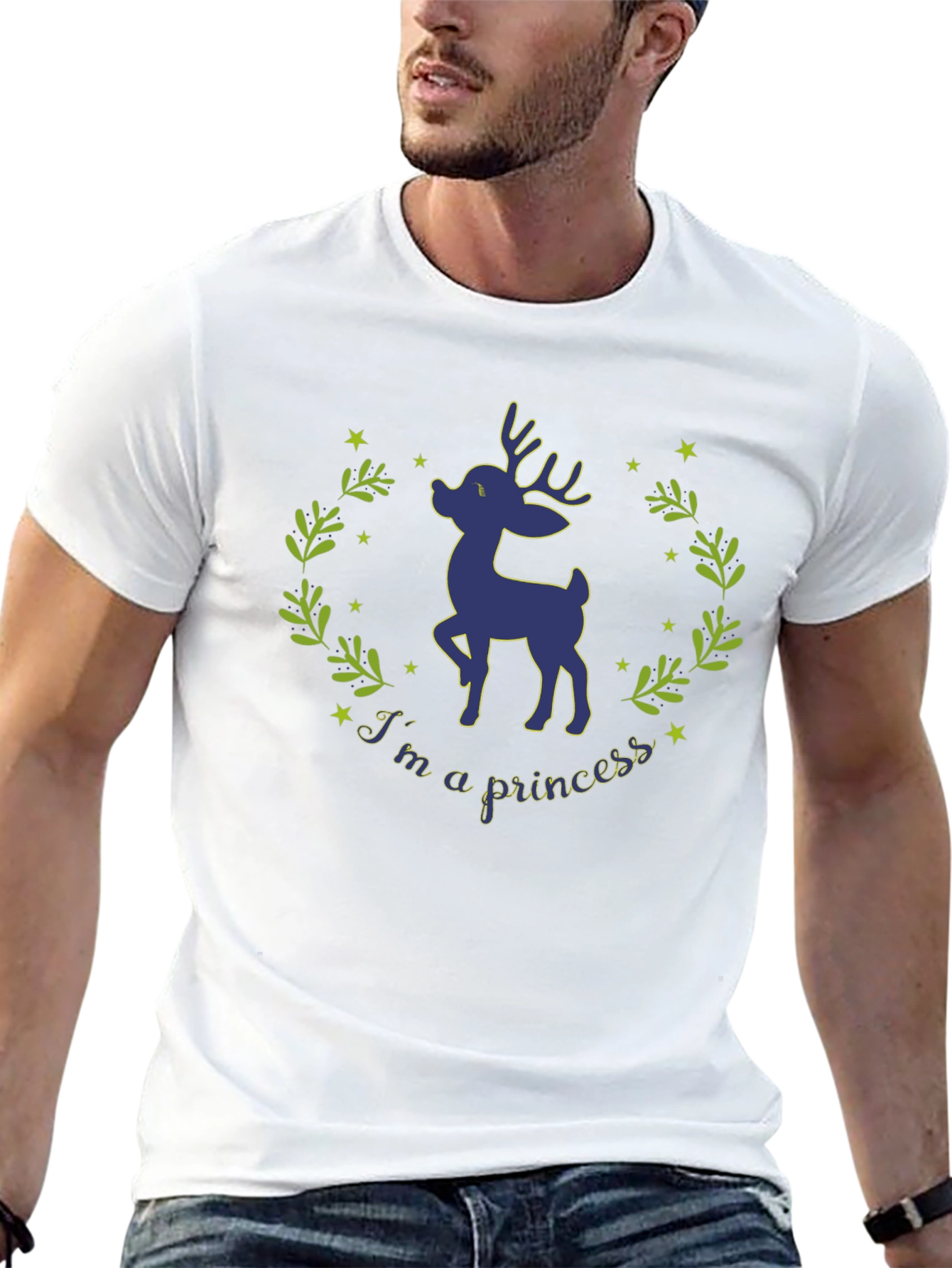 Deer Princess Graphic T-Shirt - Whimsical Nature Tee