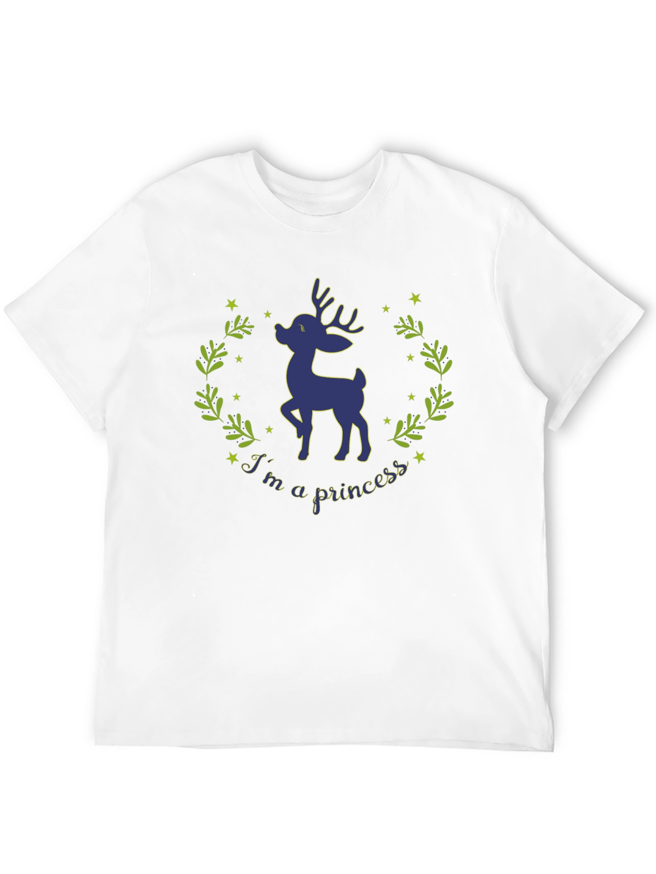 Deer Princess Graphic T-Shirt - Whimsical Nature Tee