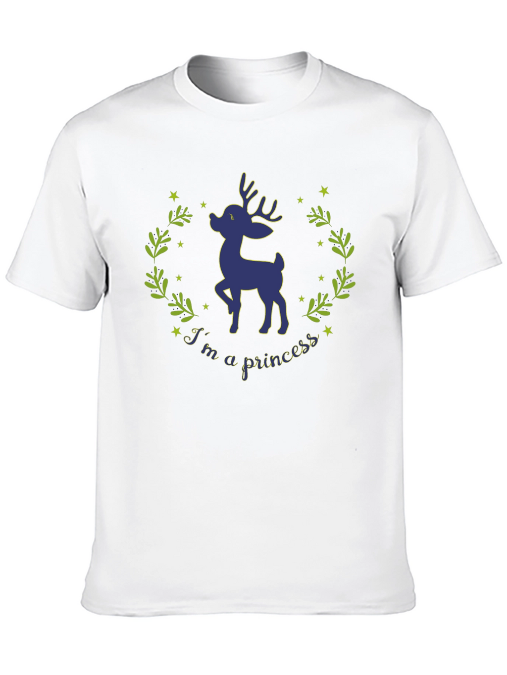 Deer Princess Graphic T-Shirt - Whimsical Nature Tee