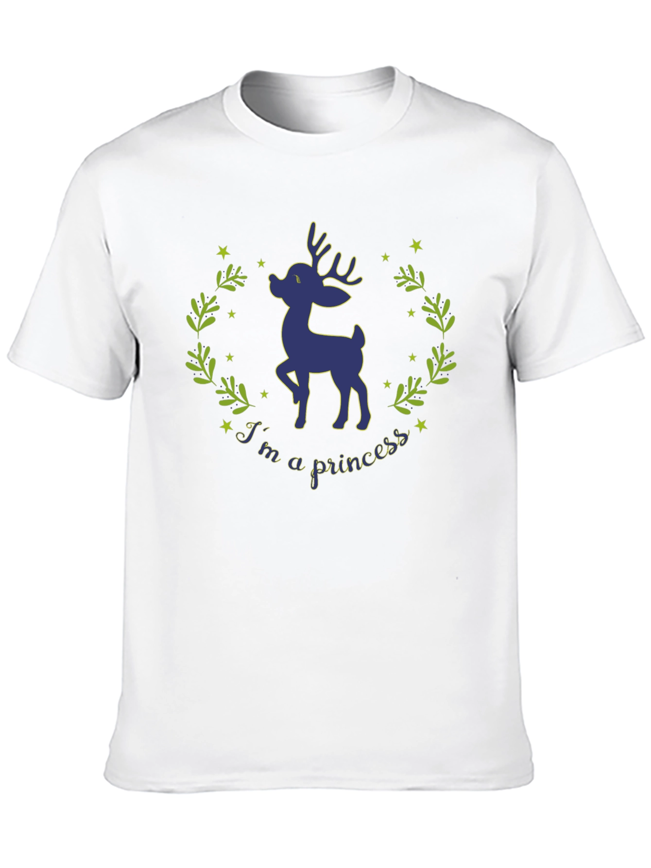 Deer Princess Graphic T-Shirt - Whimsical Nature Tee