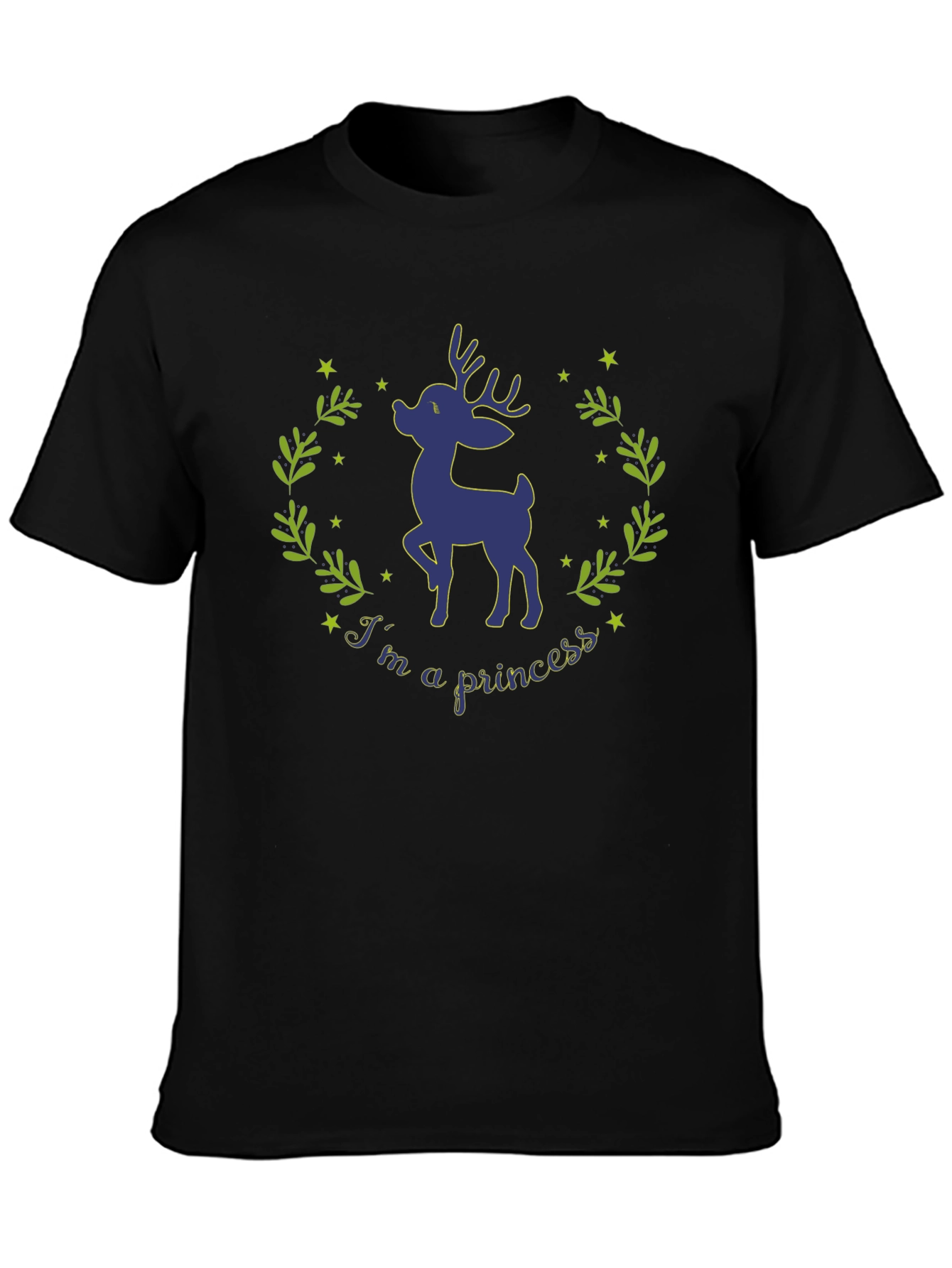Deer Princess Graphic T-Shirt - Whimsical Nature Tee