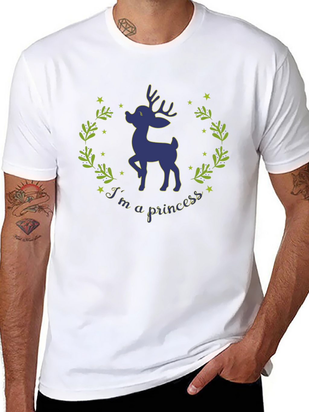 Deer Princess Graphic T-Shirt - Whimsical Nature Tee