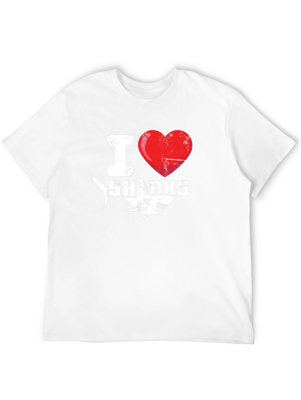 I Heart Sharks Graphic Tee - Black