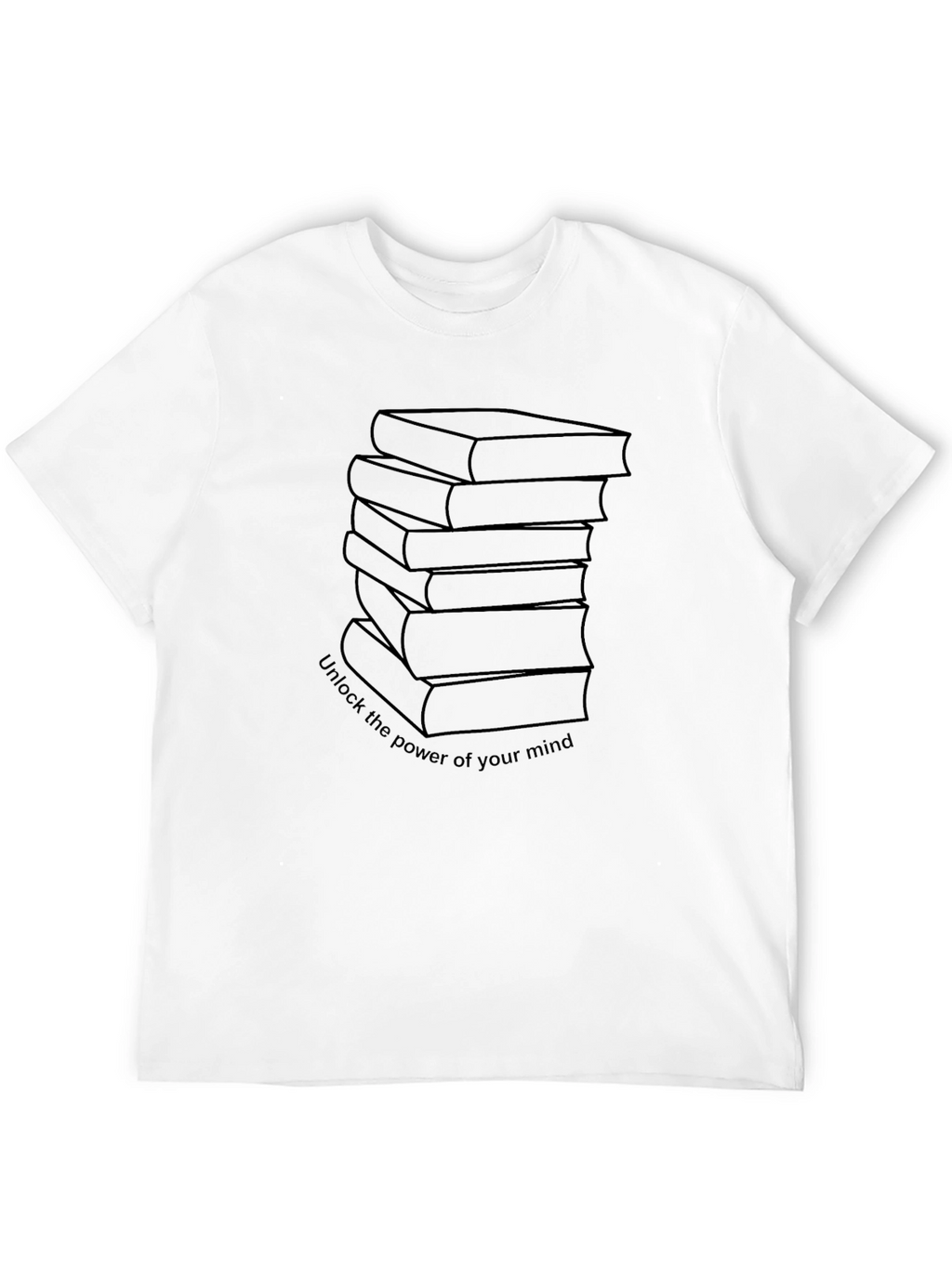 Unlock Your Mind T-Shirt - Stack of Books