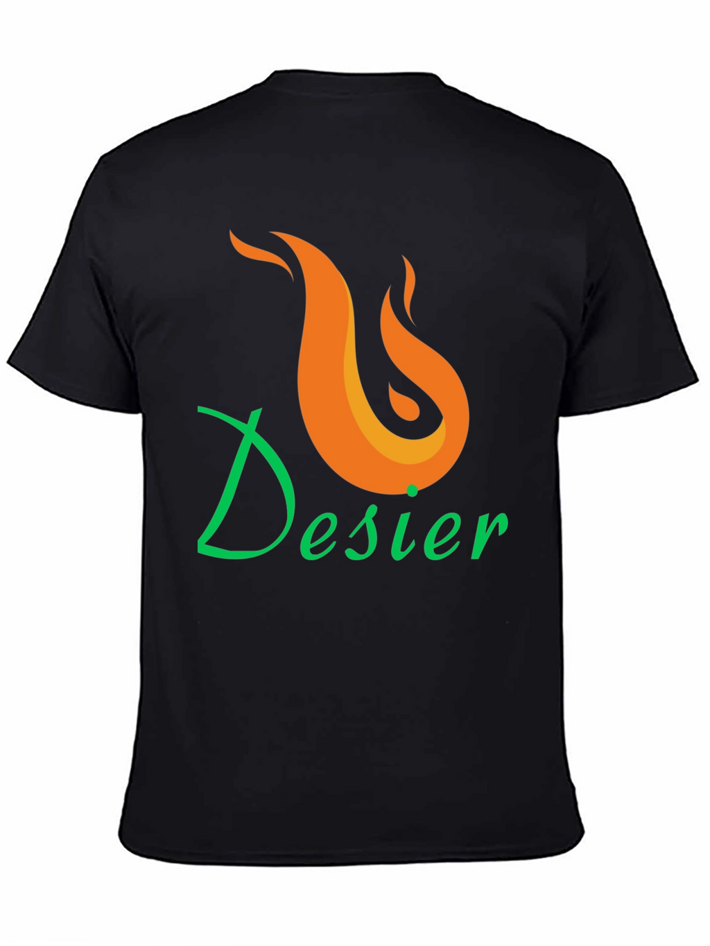 Desier Flame Graphic Tee - Black