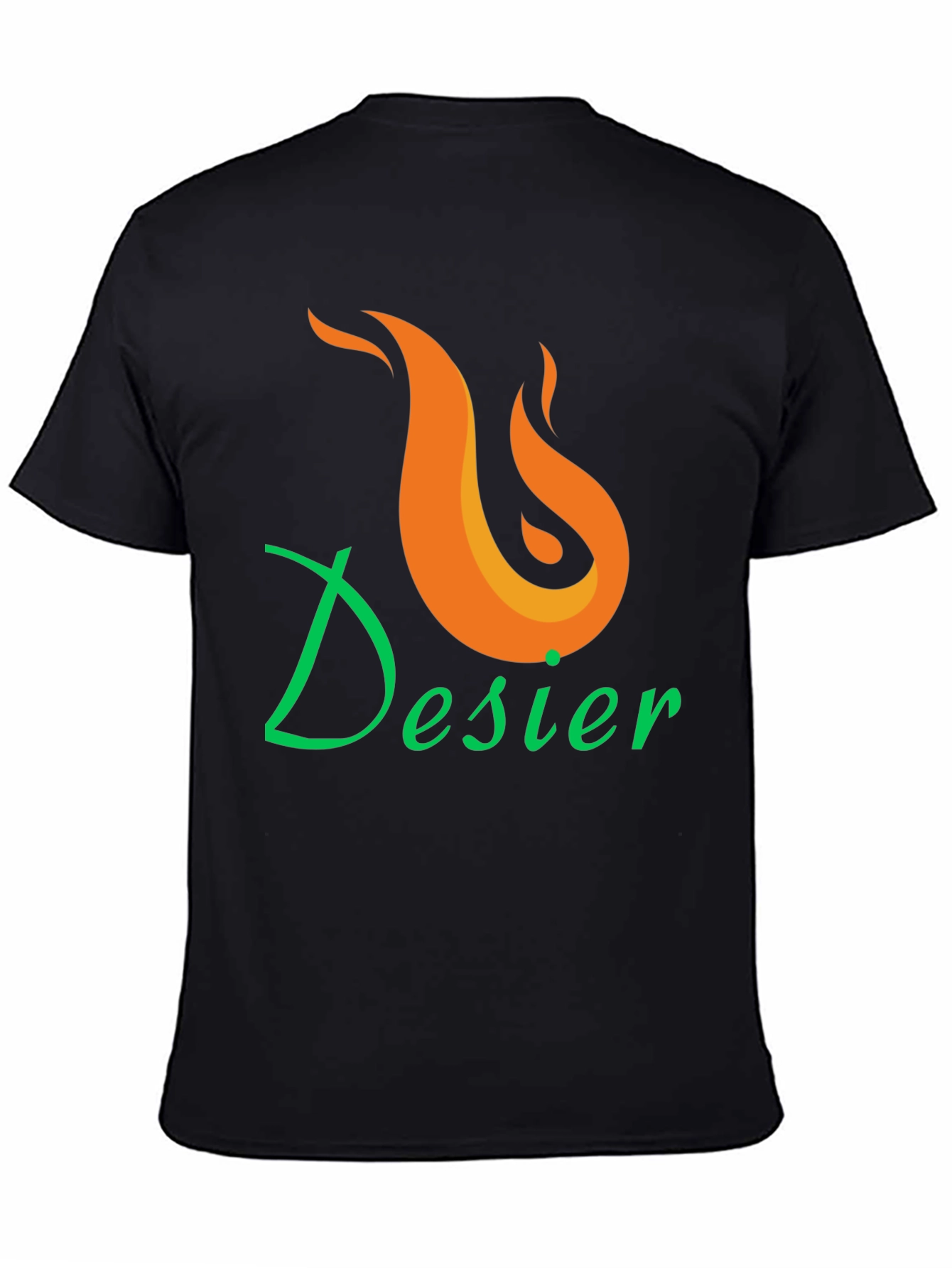 Desier Flame Graphic Tee - Black
