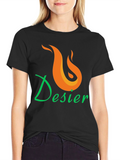 Desier Flame Graphic Tee - Black