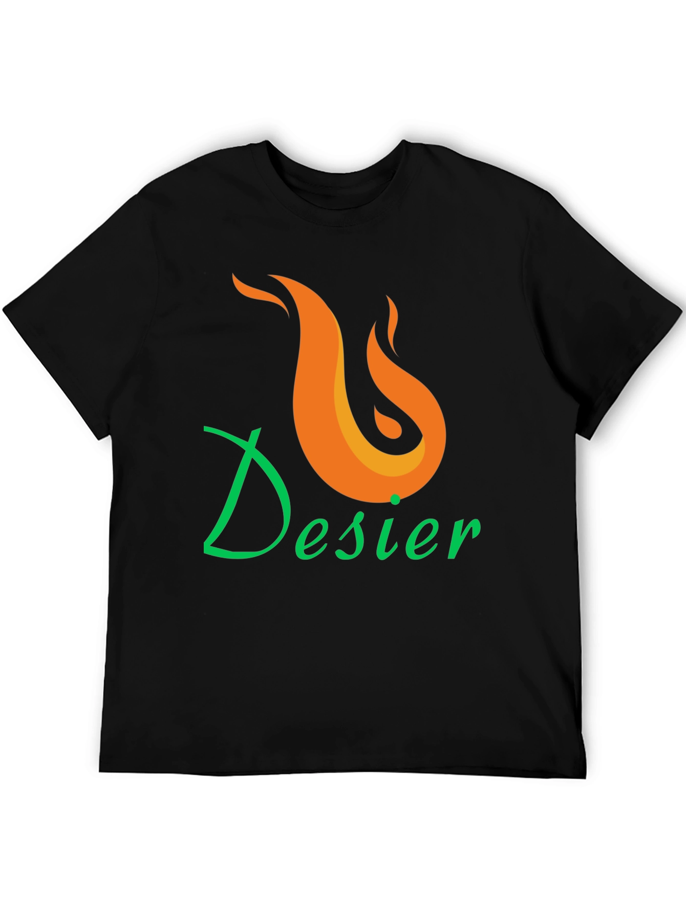 Desier Flame Graphic Tee - Black