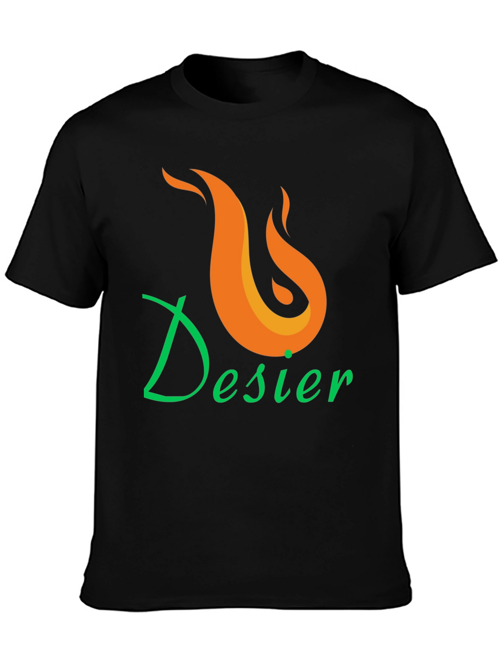 Desier Flame Graphic Tee - Black