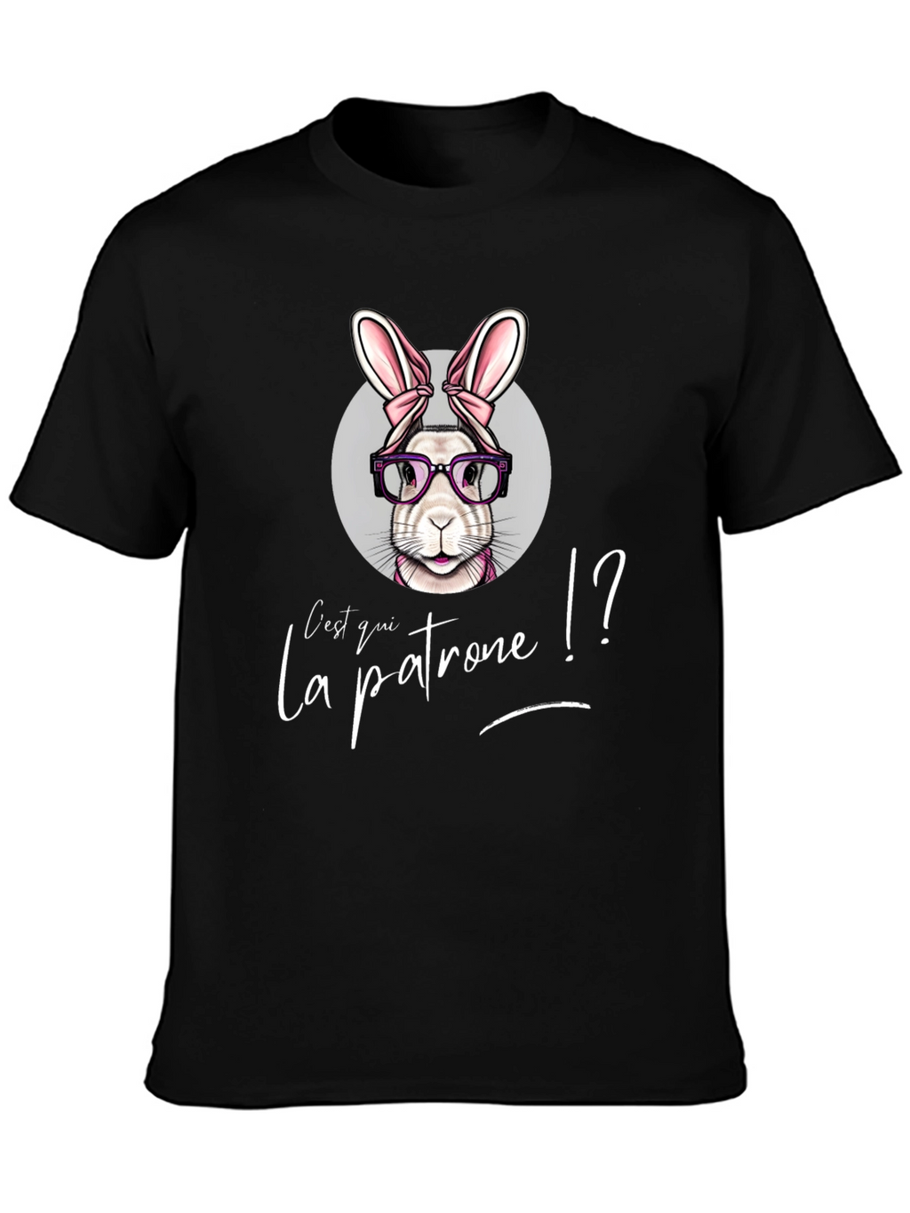 Cest Qui La Patrone Bunny Graphic T-Shirt