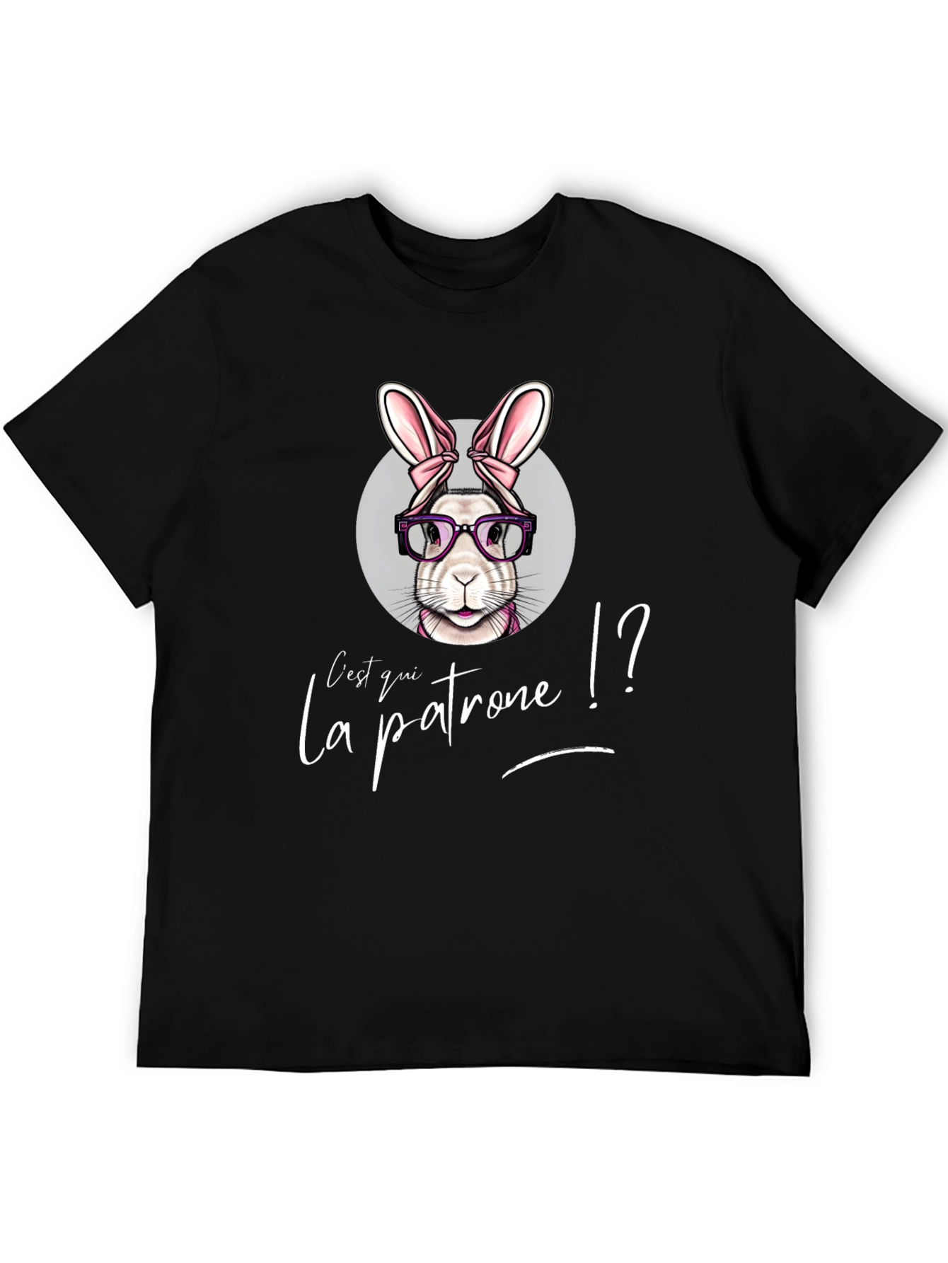 Cest Qui La Patrone Bunny Graphic T-Shirt
