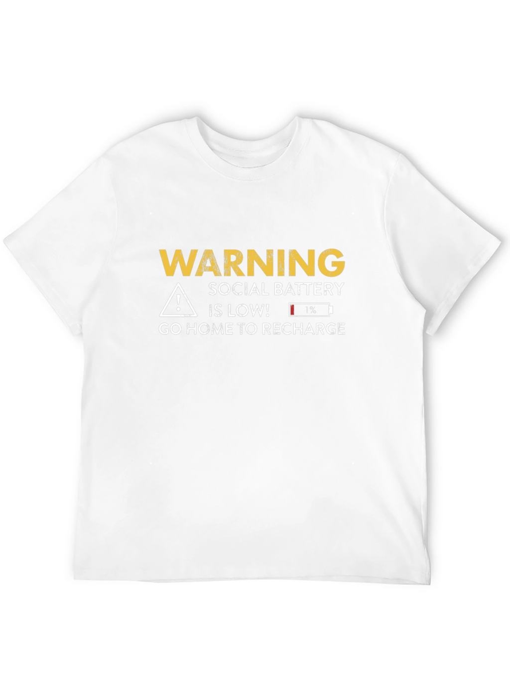 Social Battery Low Warning Graphic T-Shirt