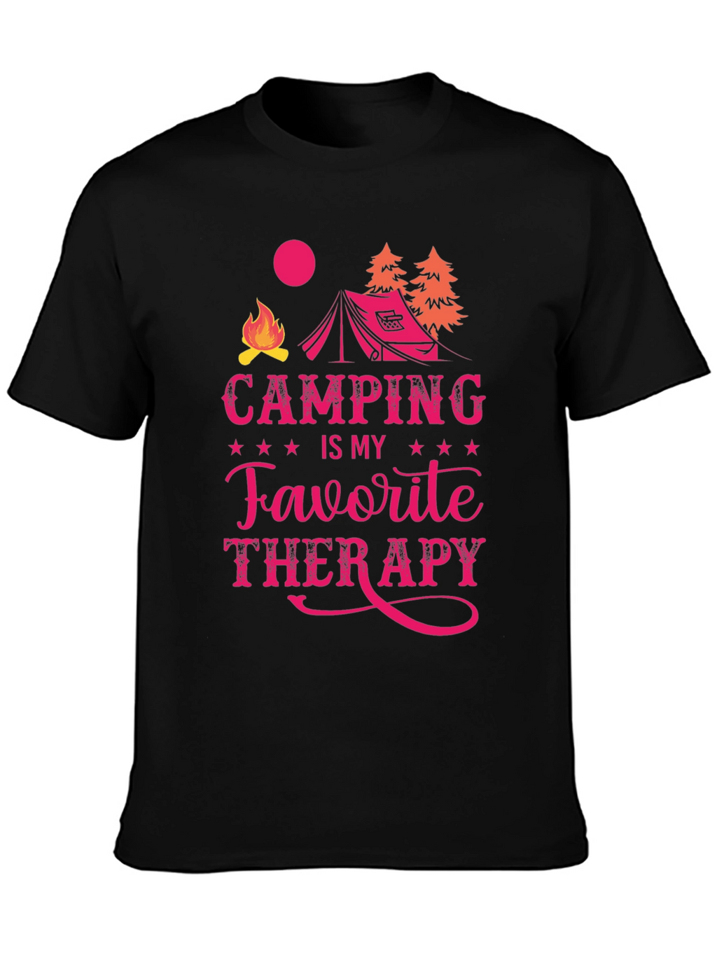 Camping is My Favorite Therapy Graphic Tee