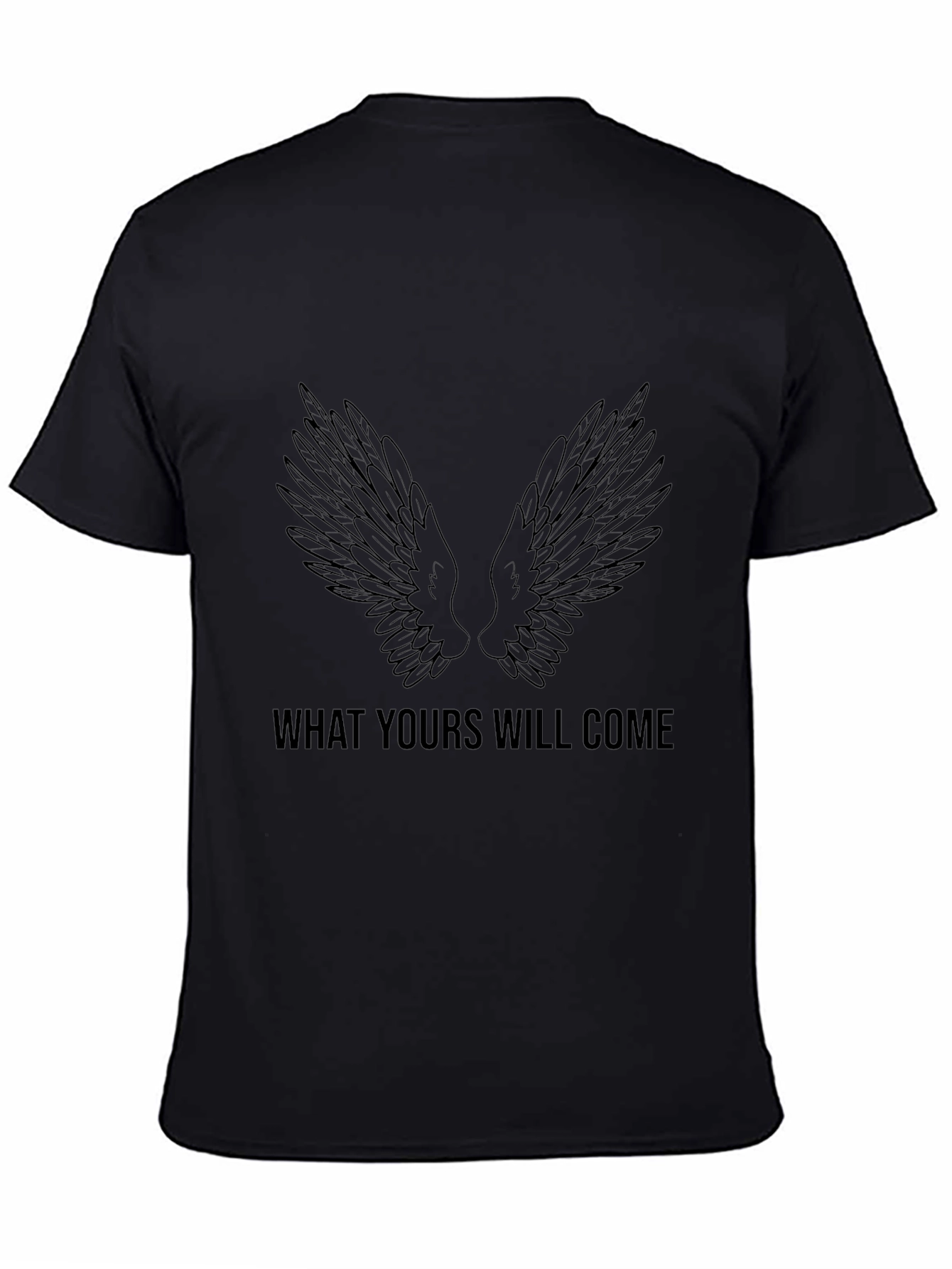 Wings Graphic Black T-Shirt