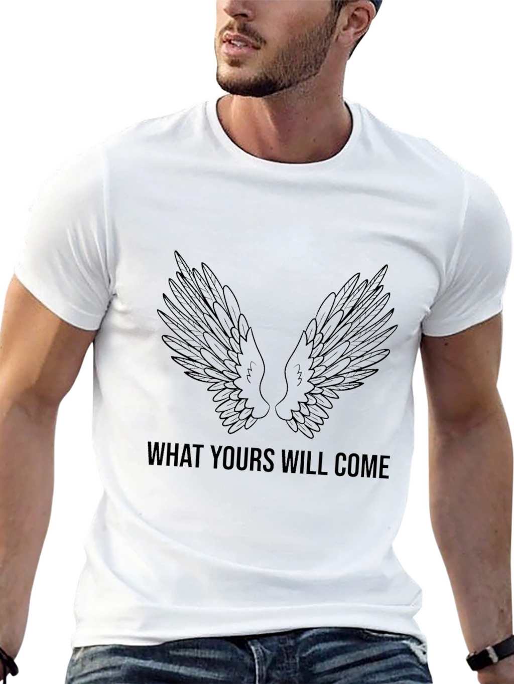 Wings Graphic Black T-Shirt